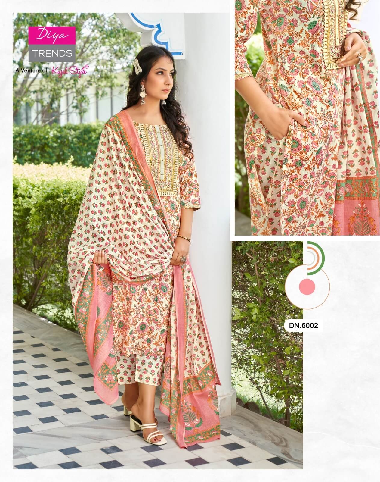 Diya Trends Odhani vol 6 Kurtis with Bottom and Dupatta collection 3