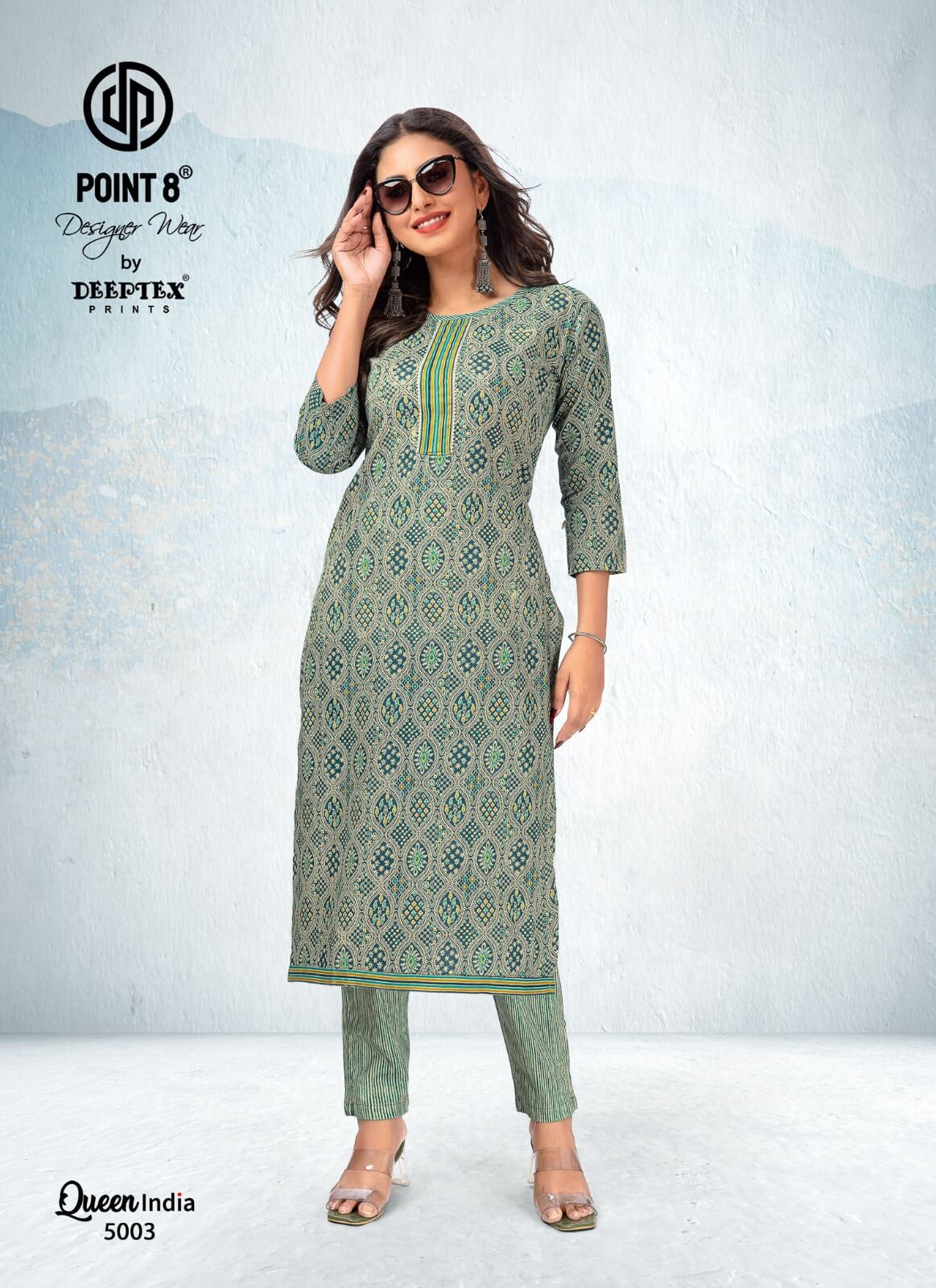 Deeptex Queen India vol 5 Kurtis with Bottom collection 8