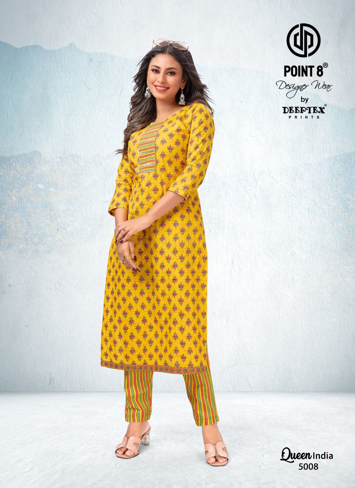 Deeptex Queen India vol 5 Kurtis with Bottom collection 9