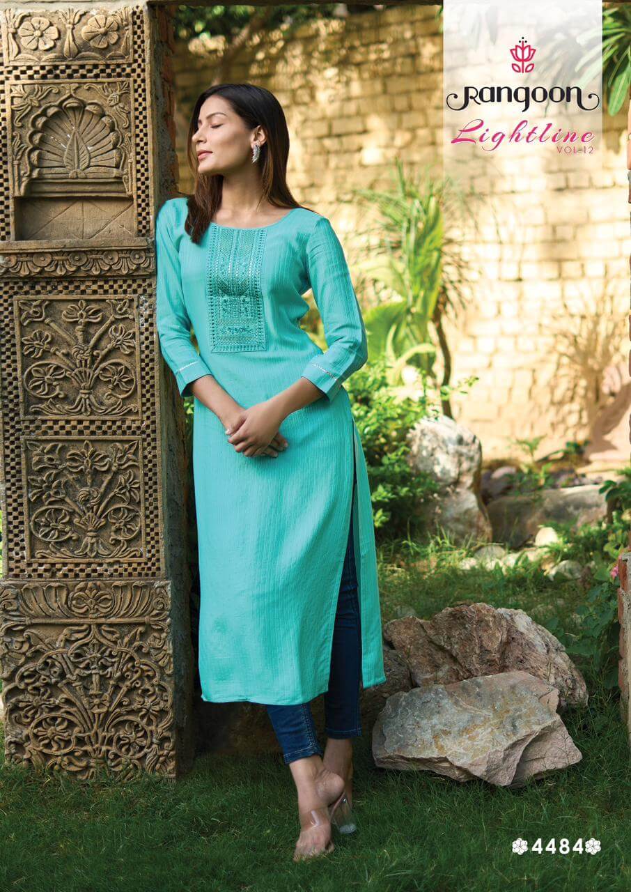 Rangoon Light Line vol 12 Straight Cut Kurti collection 2