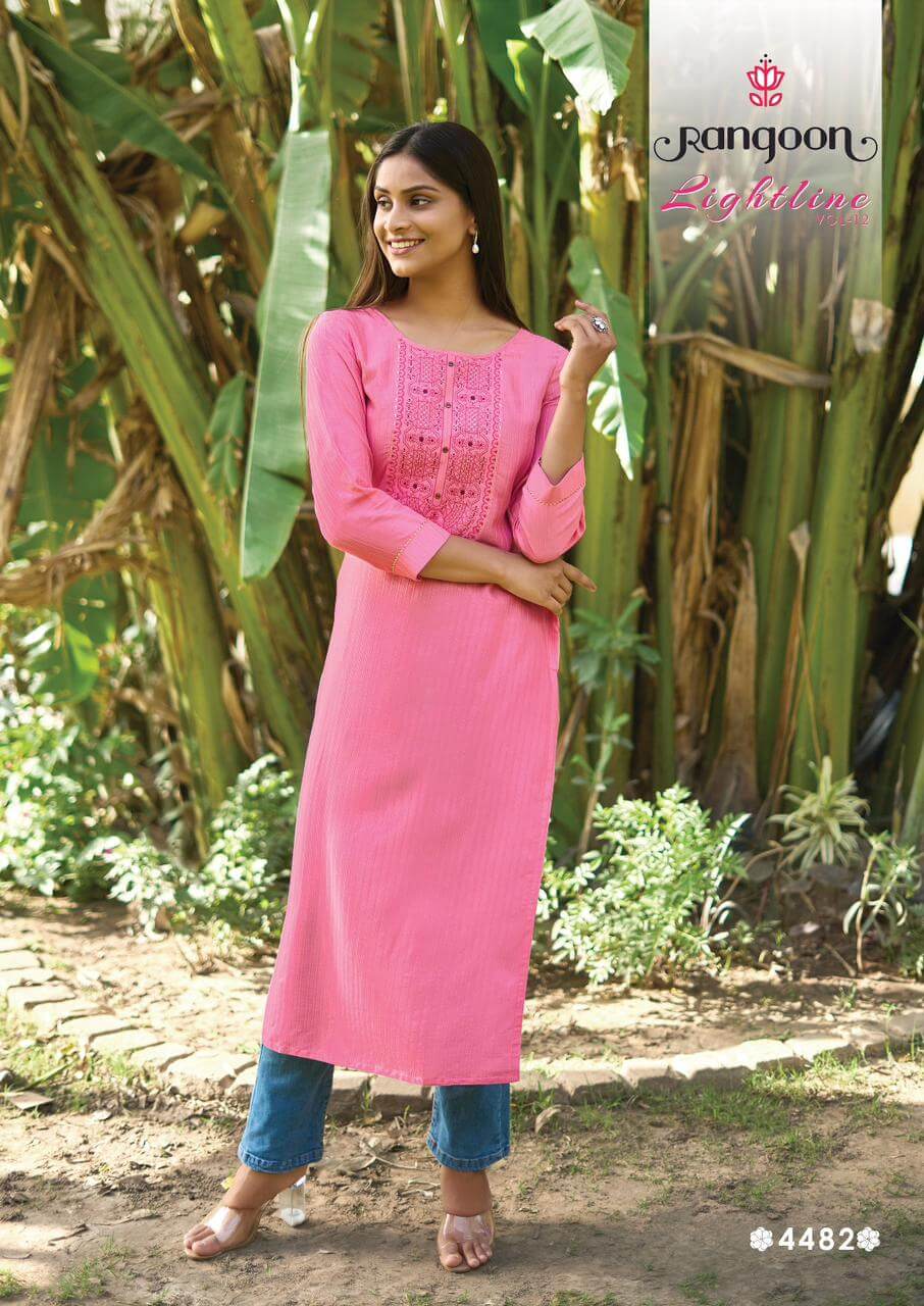 Rangoon Light Line vol 12 Straight Cut Kurti collection 1