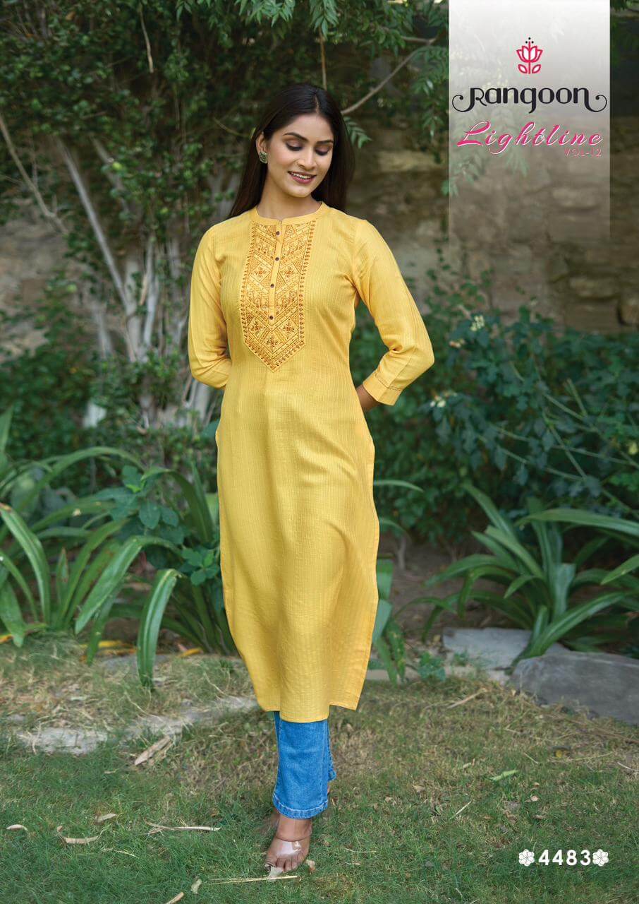 Rangoon Light Line vol 12 Straight Cut Kurti collection 6