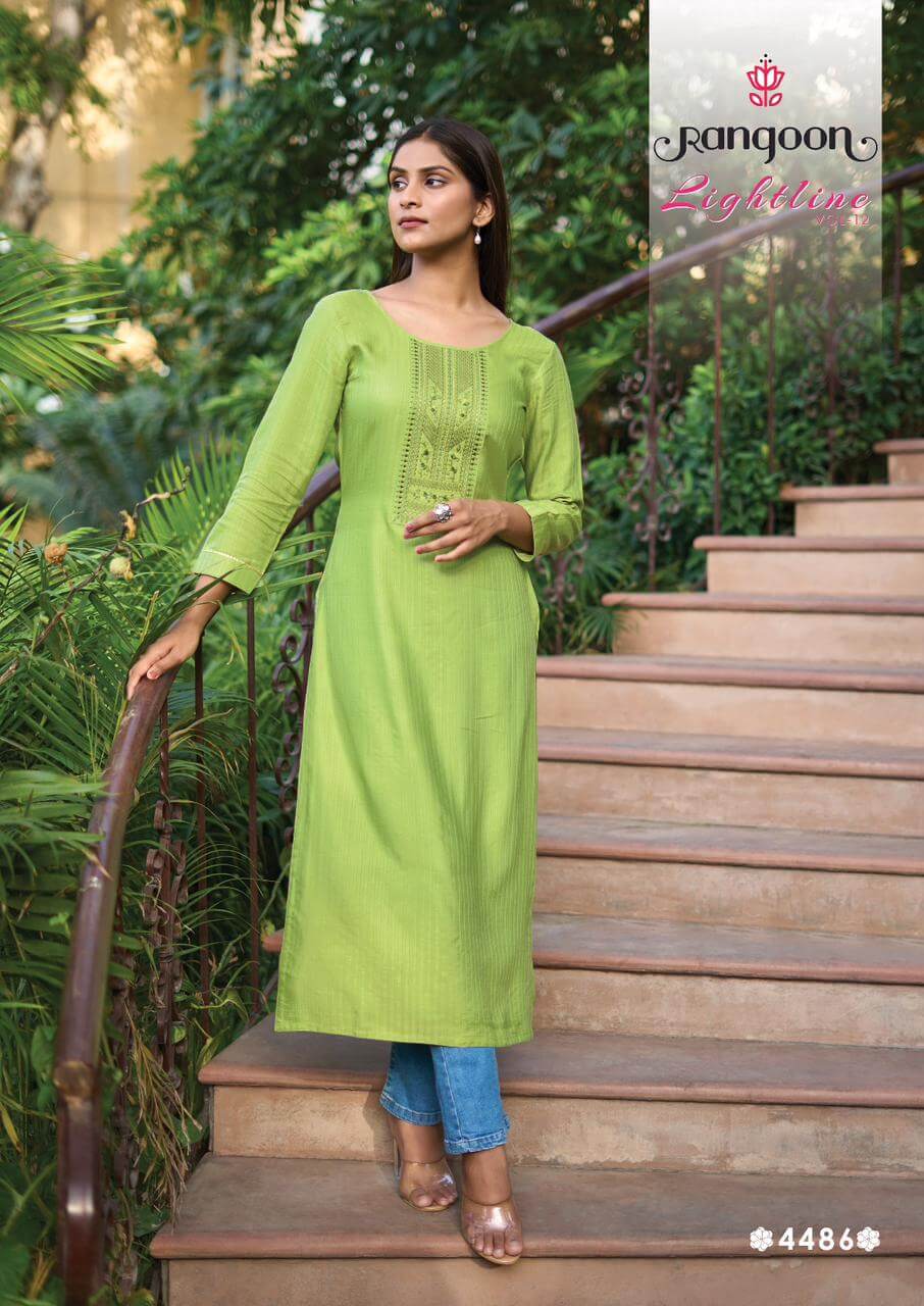 Rangoon Light Line vol 12 Straight Cut Kurti collection 3