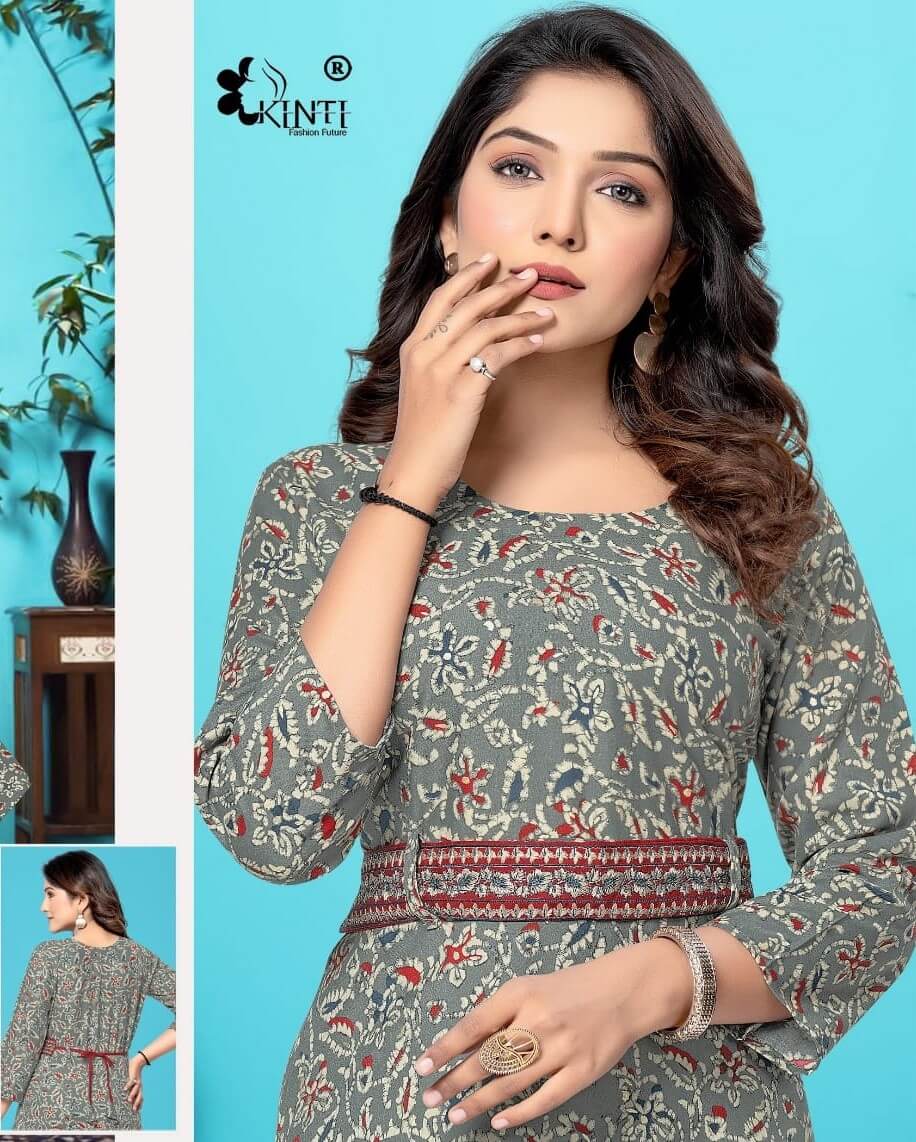 Kinti Spring vol 2 Rayon Umbrella Cut Kurti Catalog collection 8