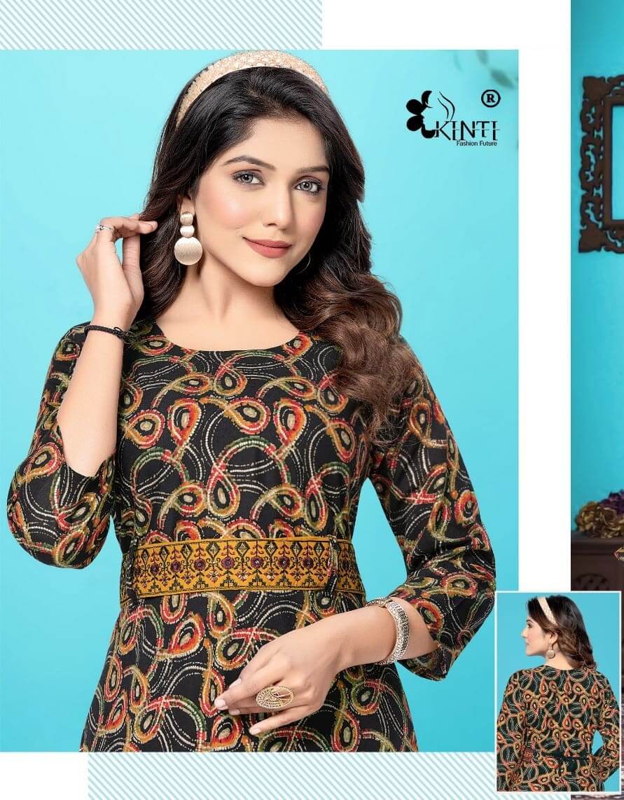 Kinti Spring vol 2 Rayon Umbrella Cut Kurti Catalog collection 6