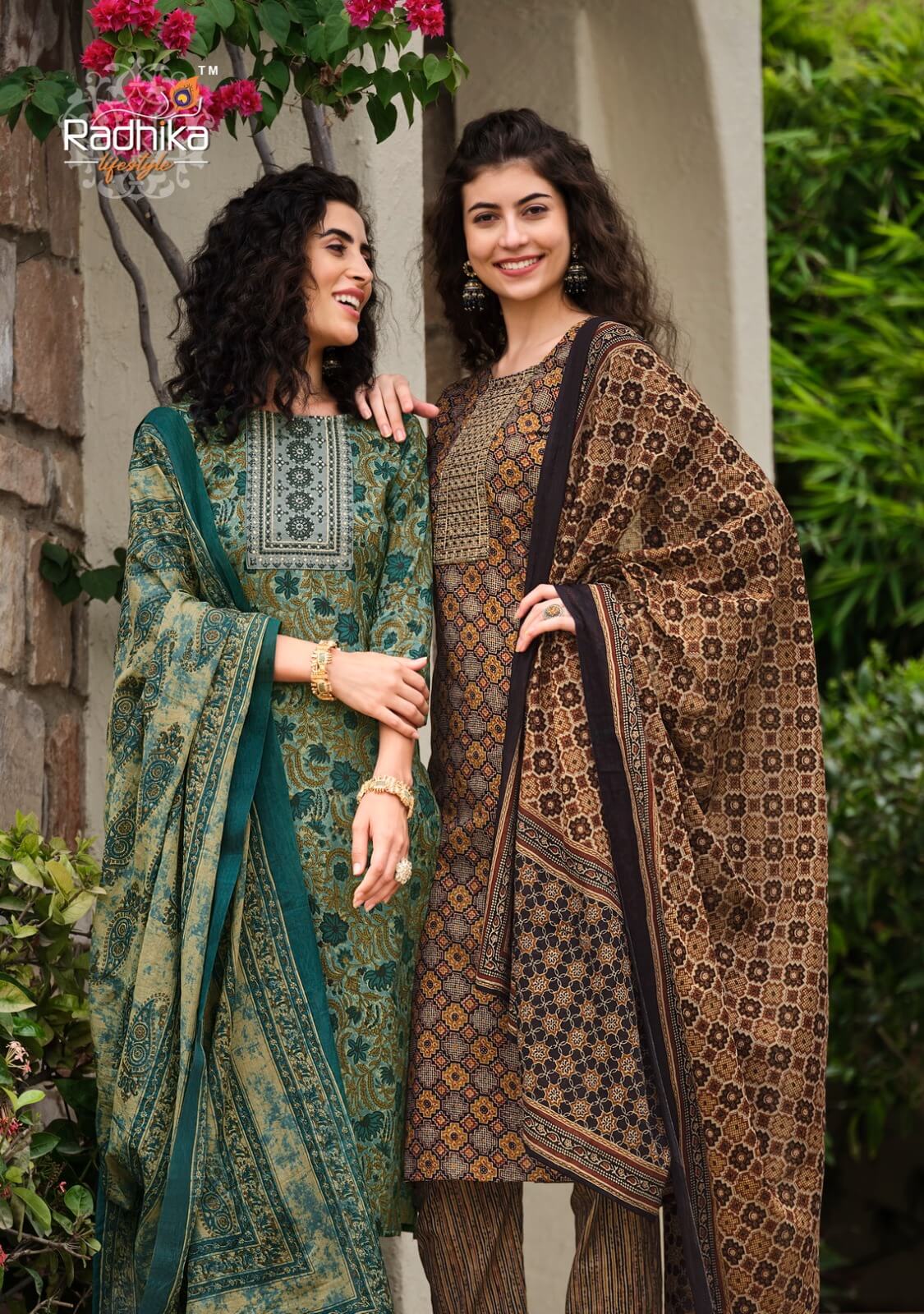 Radhika Lifestyle Cotton Kudi Kurtis with Bottom and Dupatta collection 1