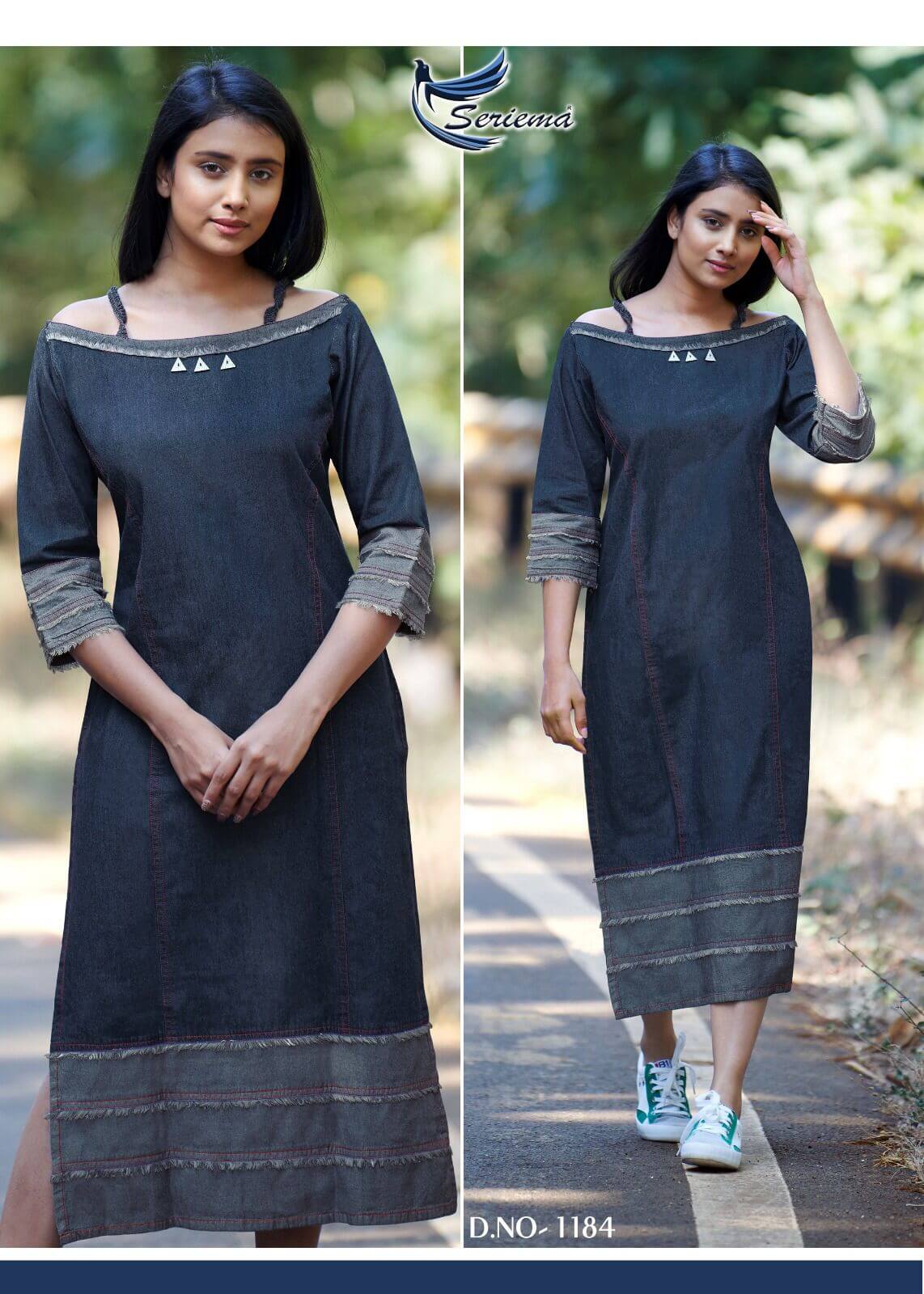 Seriema Kumb Capture vol 4 Denim Kurti collection 5