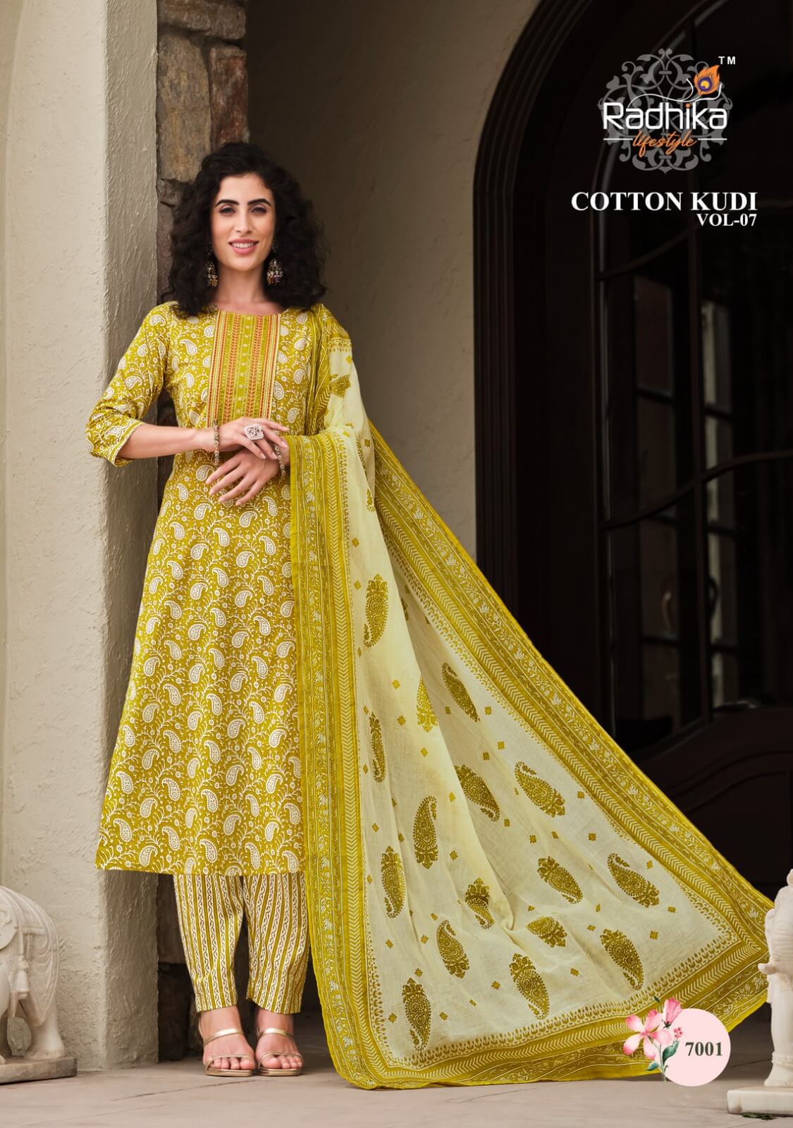 Radhika Lifestyle Cotton Kudi Kurtis with Bottom and Dupatta collection 6