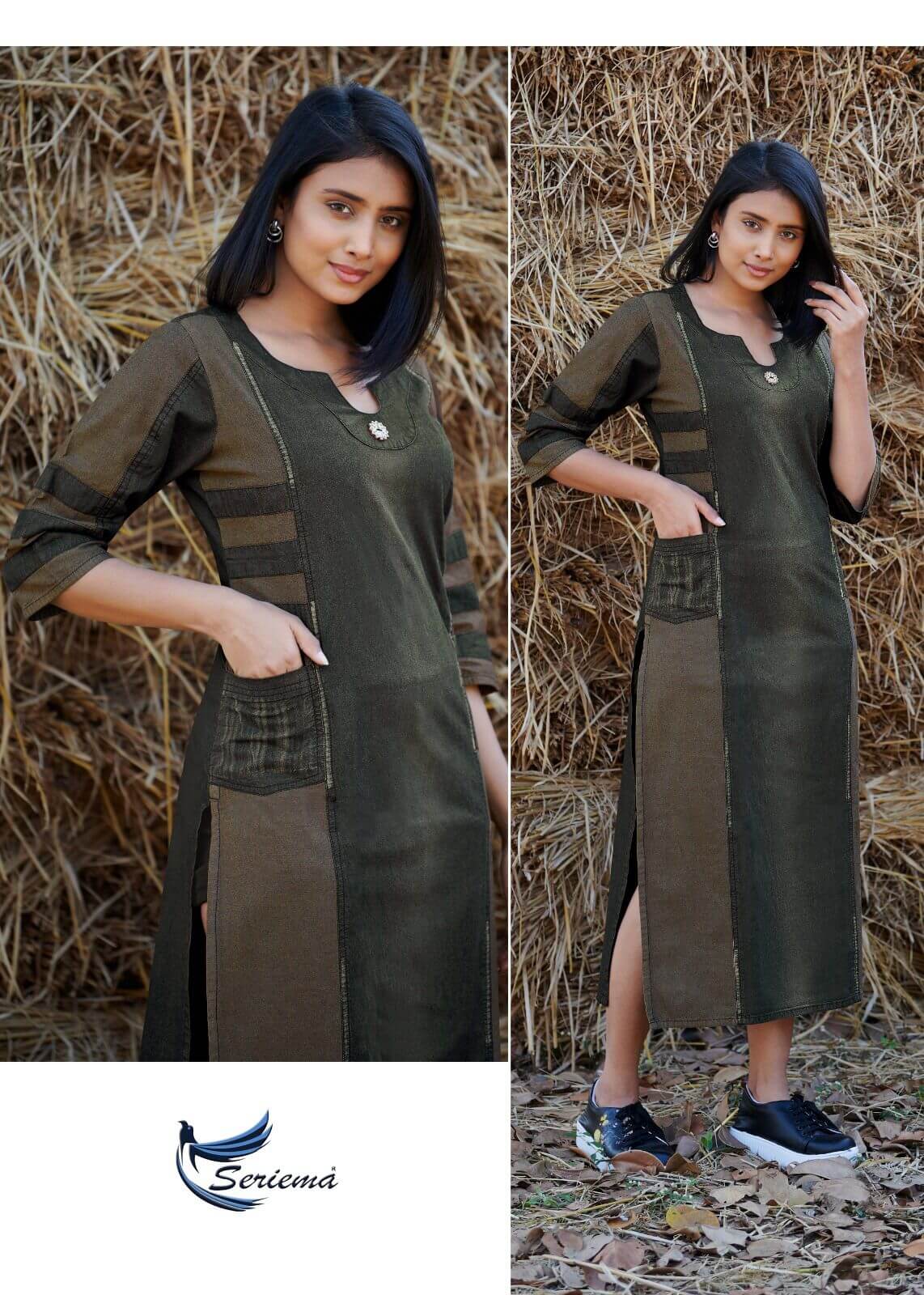 Seriema Kumb Capture vol 4 Denim Kurti collection 6