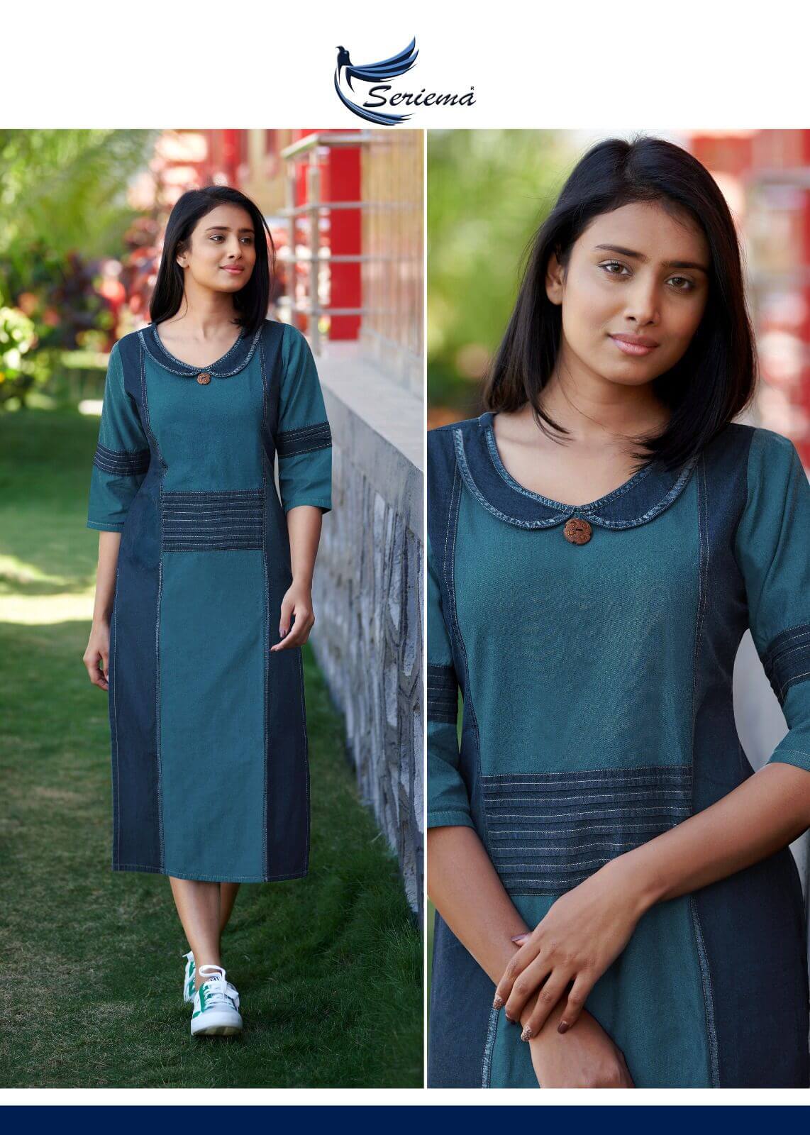 Seriema Kumb Capture vol 4 Denim Kurti collection 7