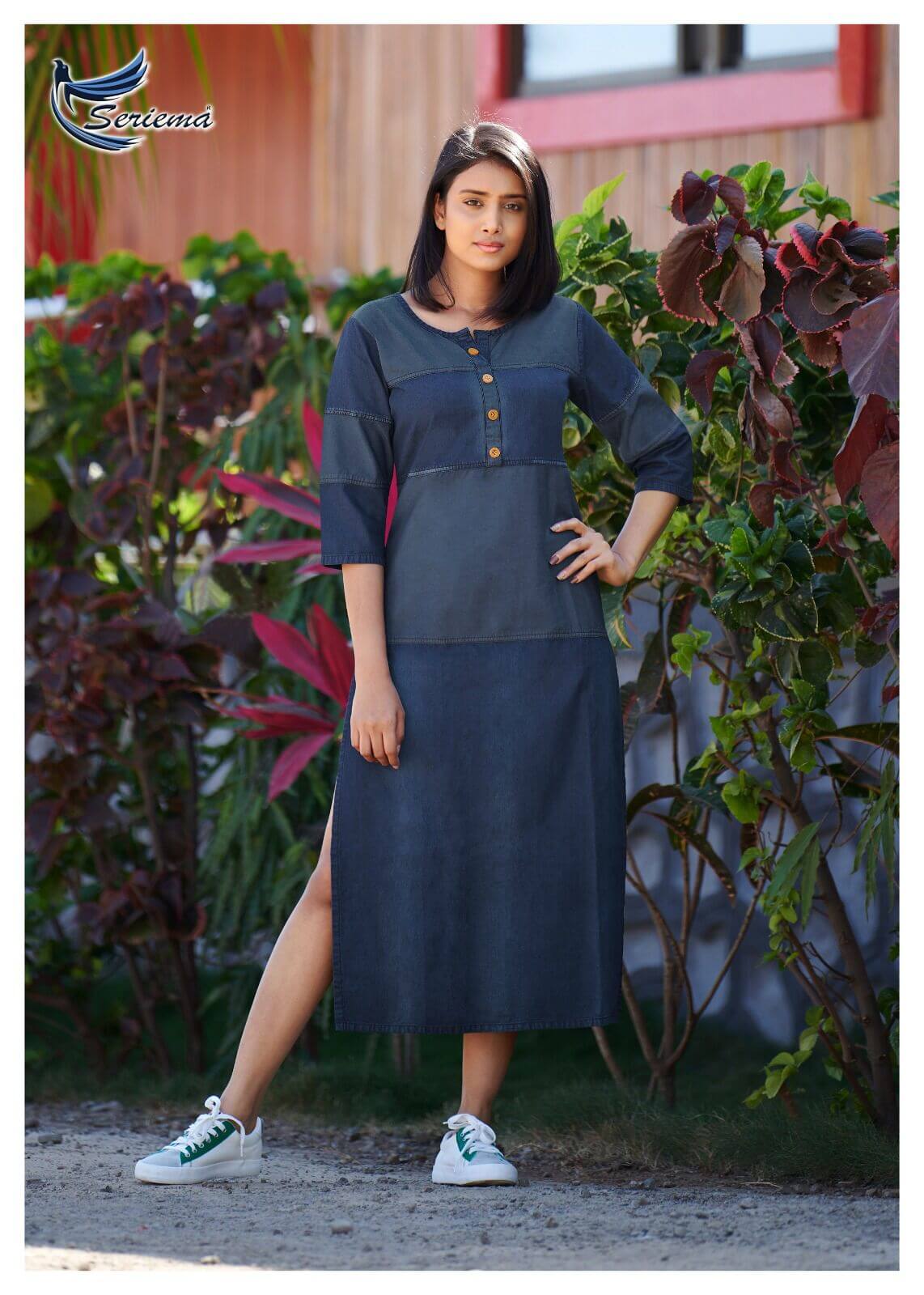 Seriema Kumb Capture vol 4 Denim Kurti collection 2