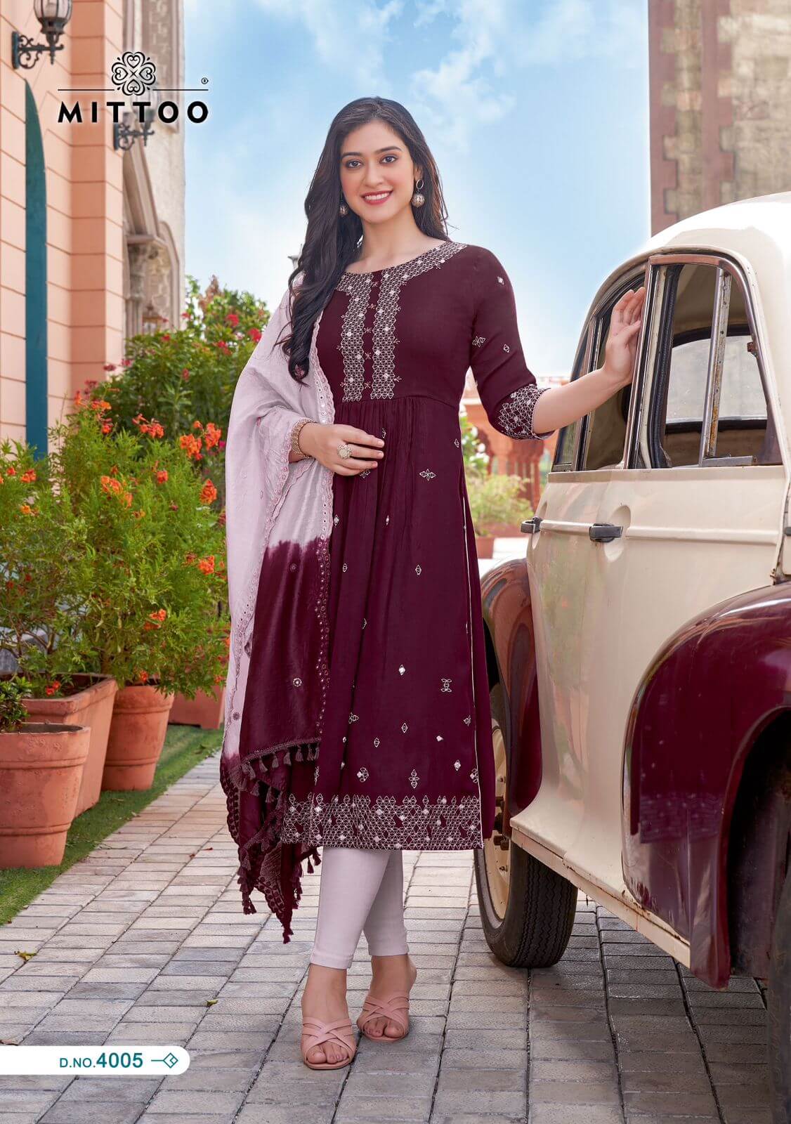 Mittoo Antra Naira Cut Kurti with Pant and Dupatta Catalog collection 7