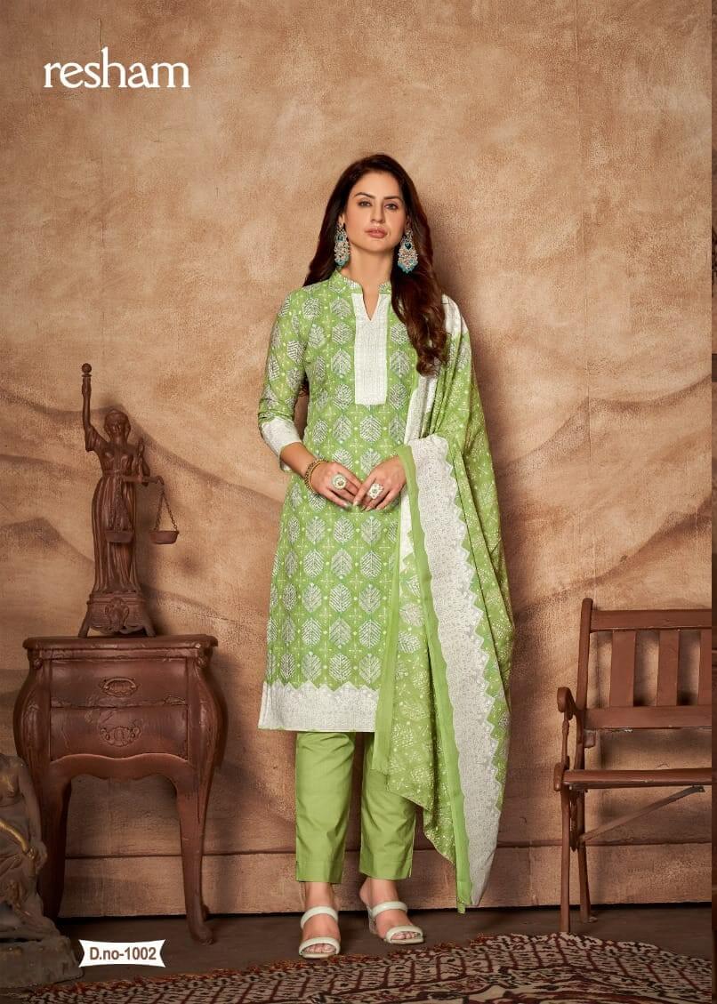 Skt Suits Resham Cotton Dress Materials Catalog collection 7