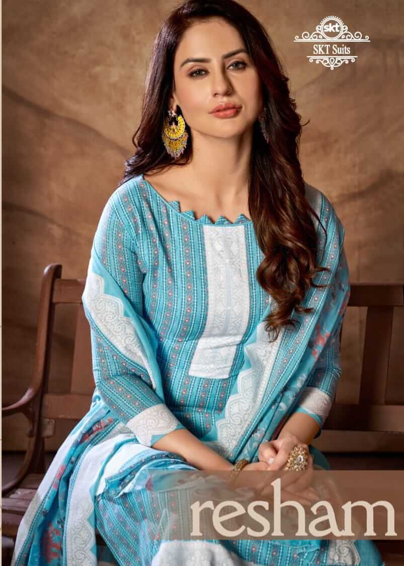 Skt Suits Resham Cotton Dress Materials Catalog collection 6