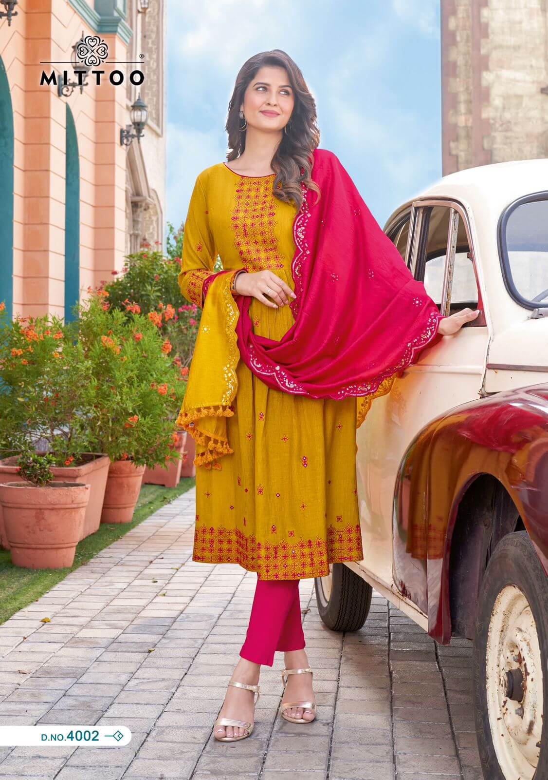 Mittoo Antra Naira Cut Kurti with Pant and Dupatta Catalog collection 4