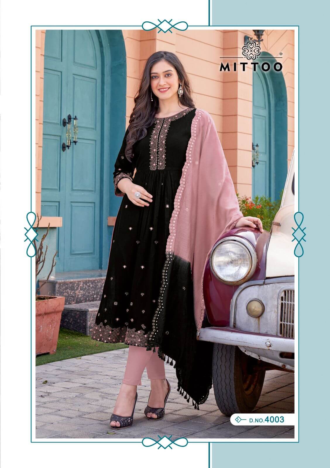 Mittoo Antra Naira Cut Kurti with Pant and Dupatta Catalog collection 3