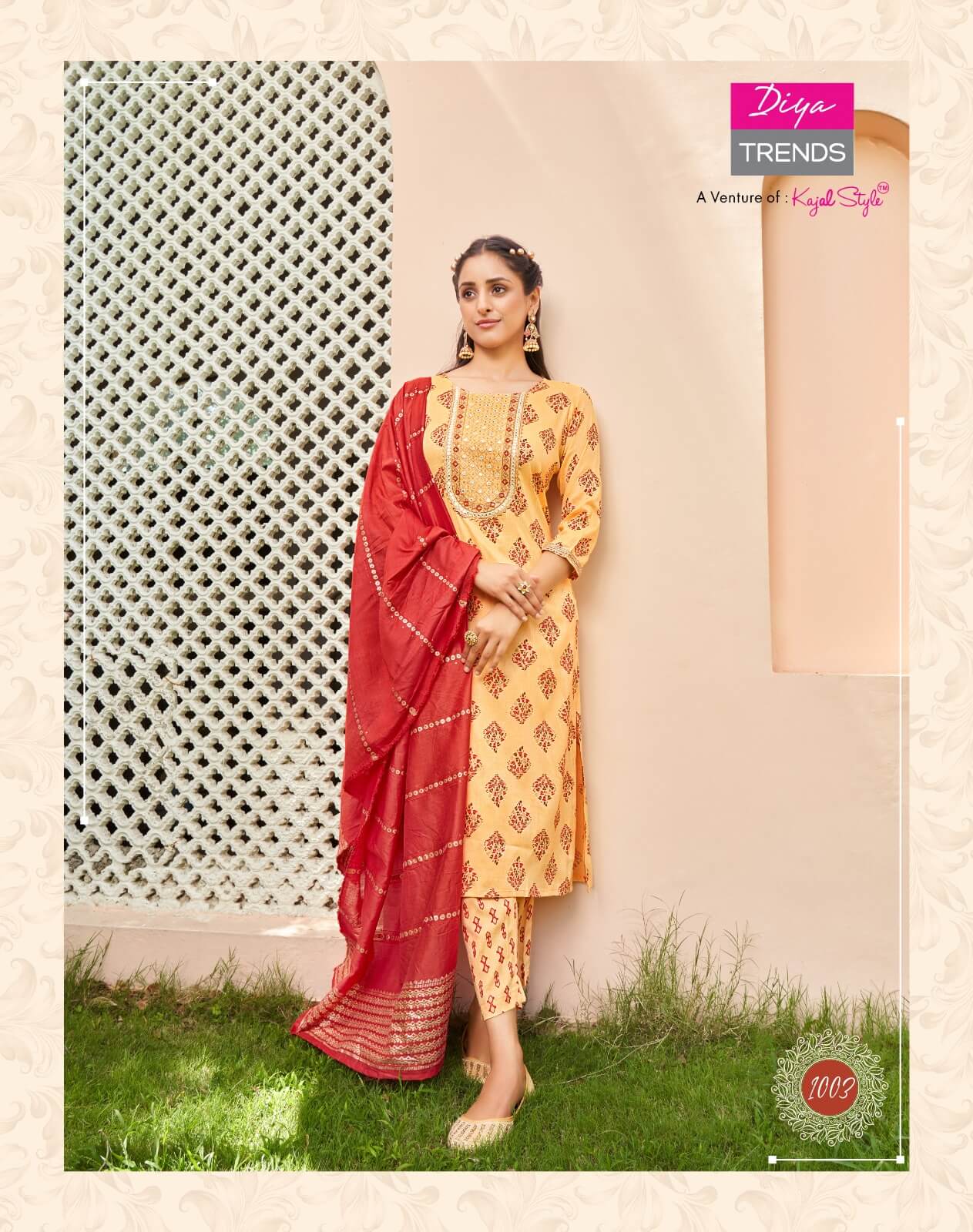 diya Trends Rangpriya vol 1 Straight Cut Kurti with pant collection 12