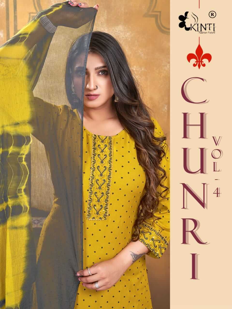 Kinti Chunri vol 4 Kurti with Pant and Dupatta collection 5