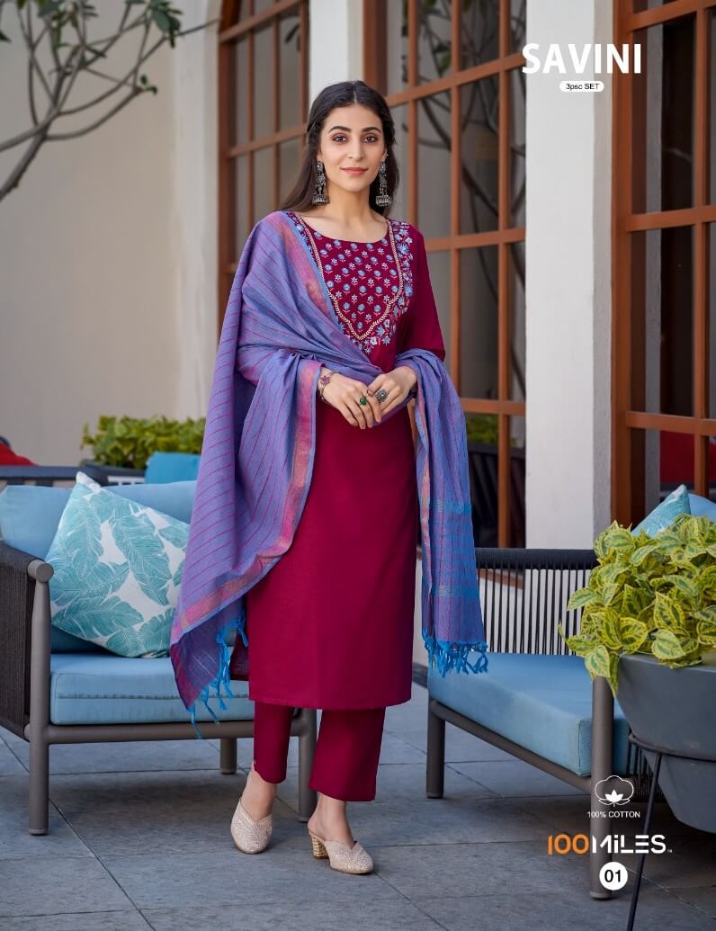 100 Miles Savini Kurti with Pant and Dupatta collection 4