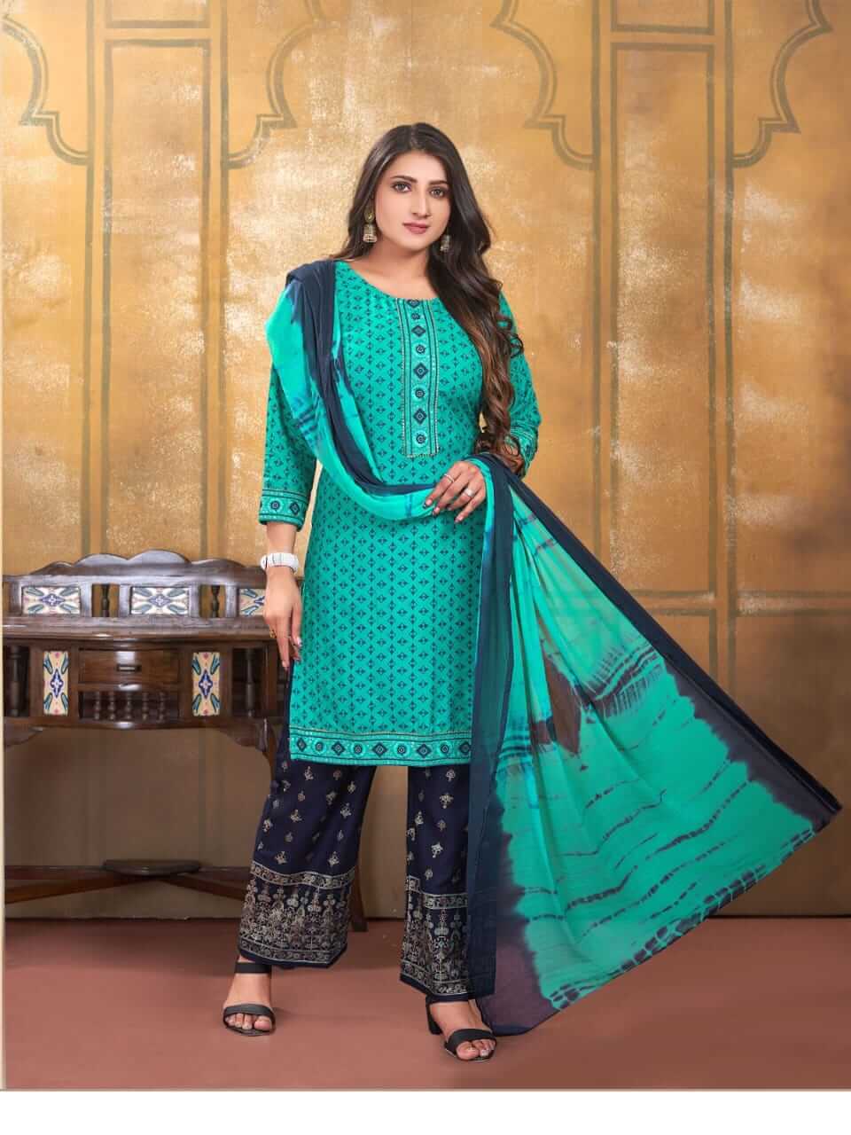 Kinti Chunri vol 4 Kurti with Pant and Dupatta collection 9