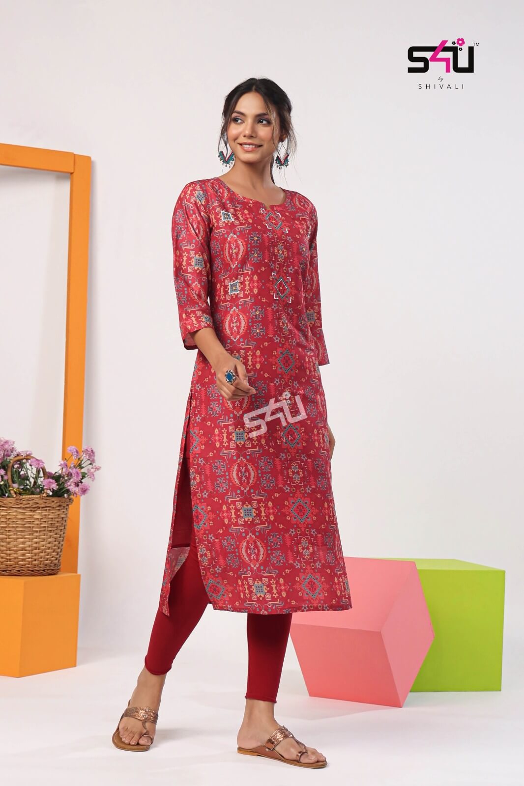 S4u Gold vol 5 Straight Cut Kurtis collection 3