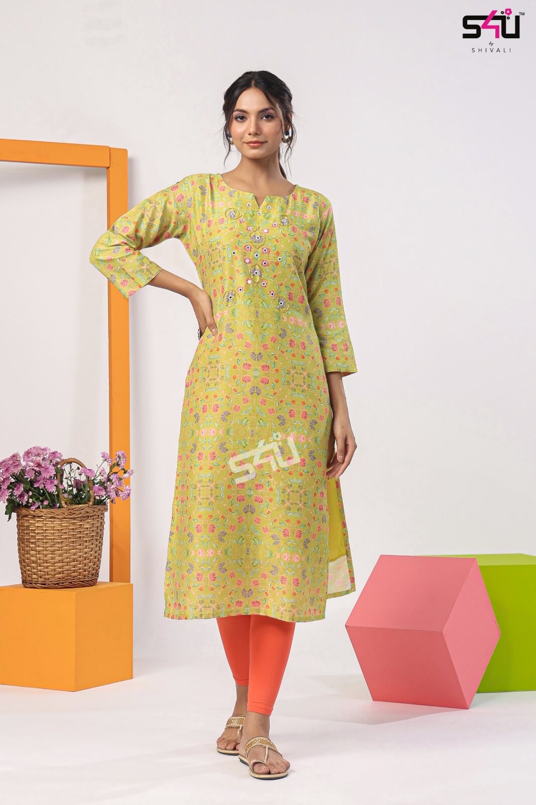 S4u Gold vol 5 Straight Cut Kurtis collection 5