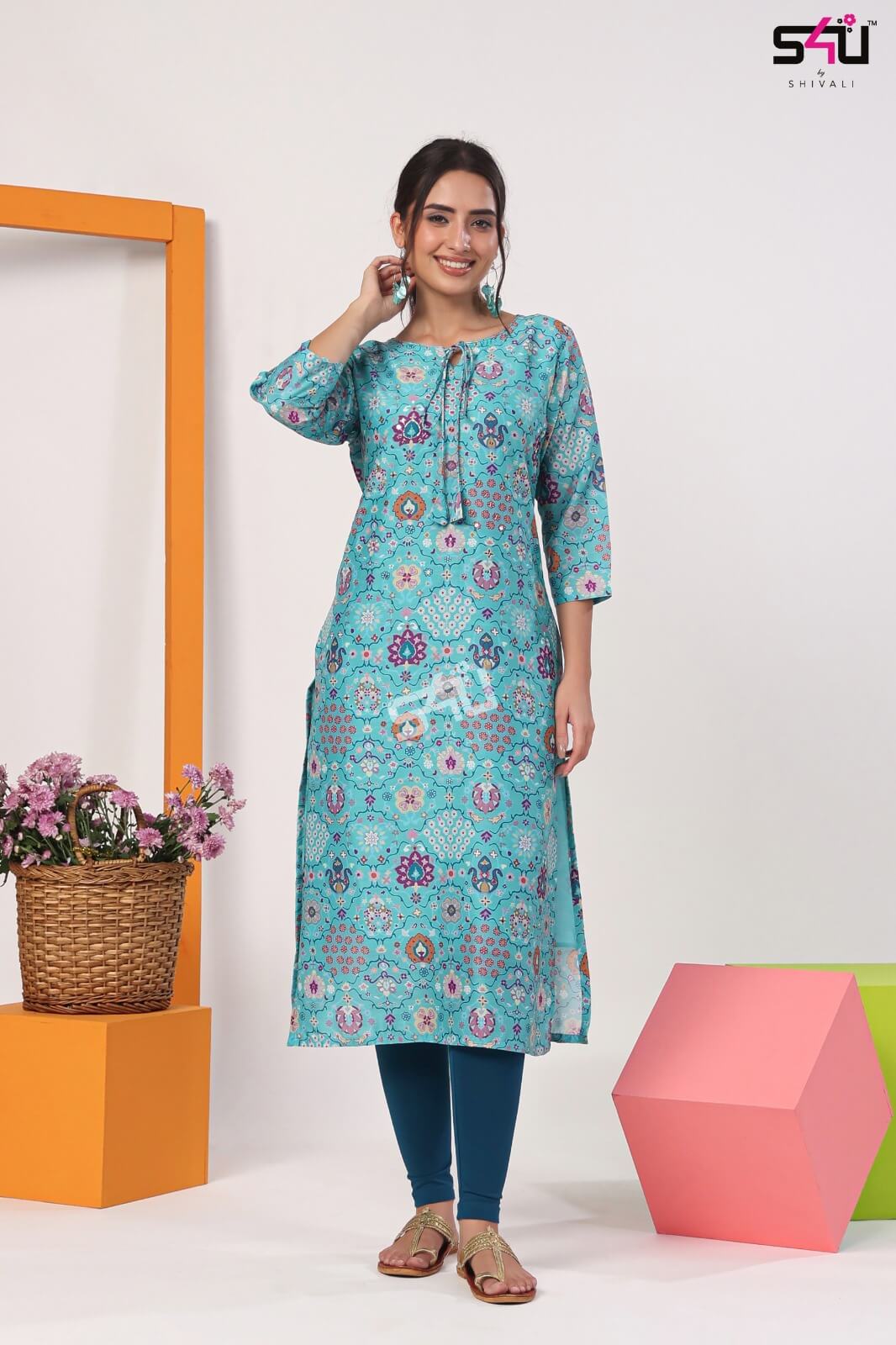 S4u Gold vol 5 Straight Cut Kurtis collection 4