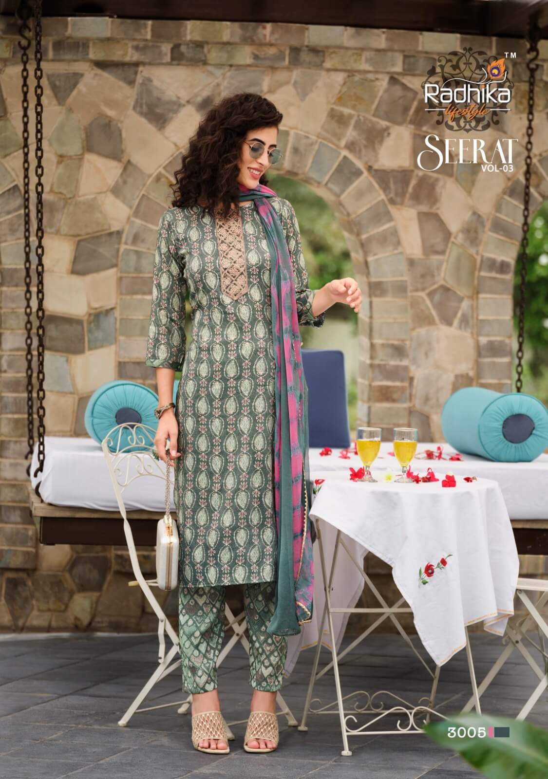 Radhika Lifestyle Seerat vol 3 Kurtis with Bottom and Dupatta collection 6