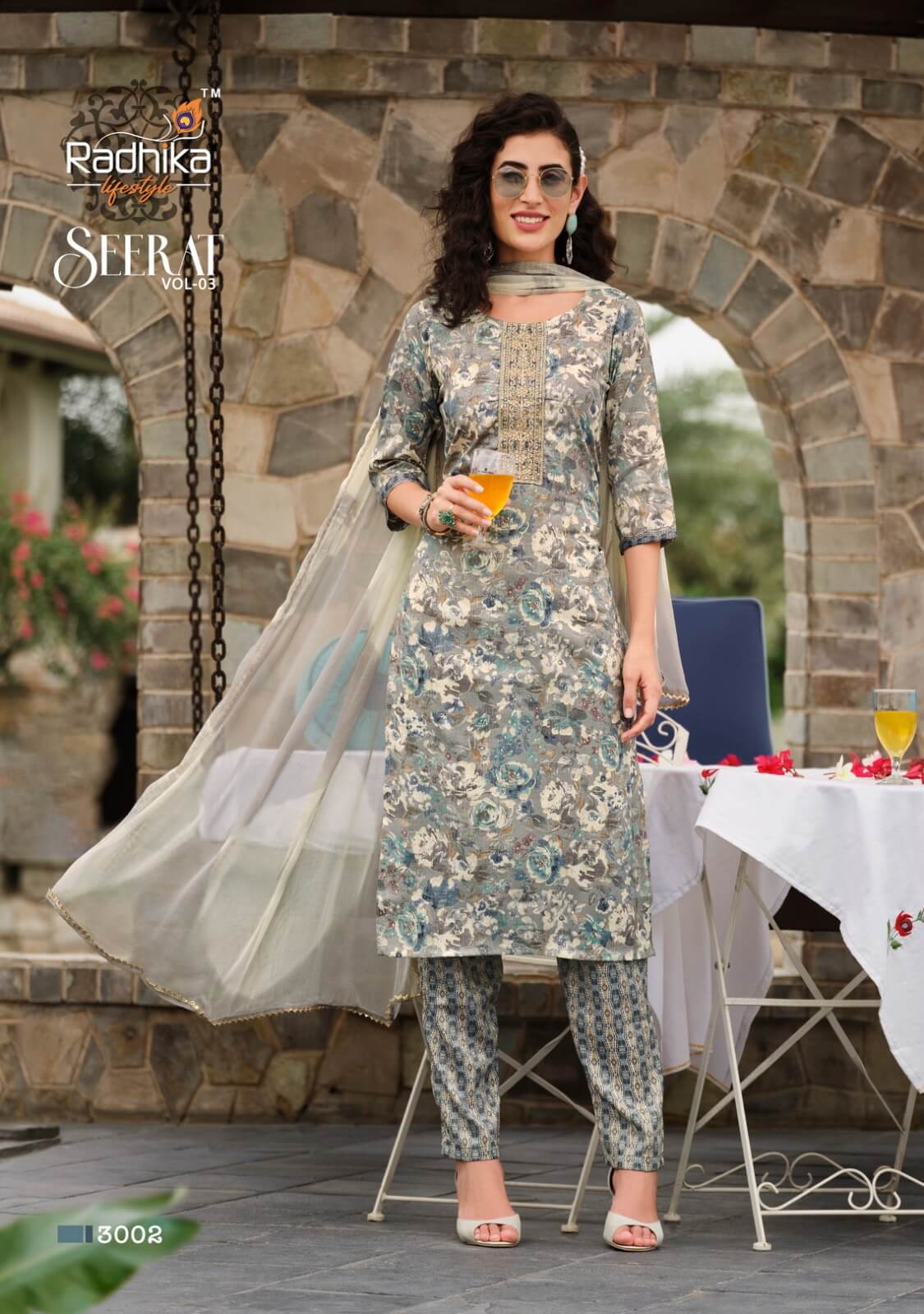 Radhika Lifestyle Seerat vol 3 Kurtis with Bottom and Dupatta collection 1