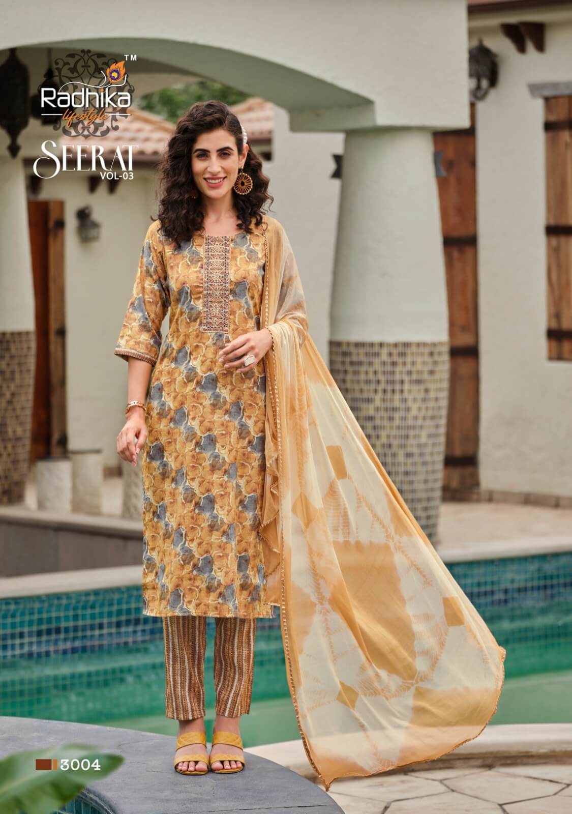 Radhika Lifestyle Seerat vol 3 Kurtis with Bottom and Dupatta collection 3