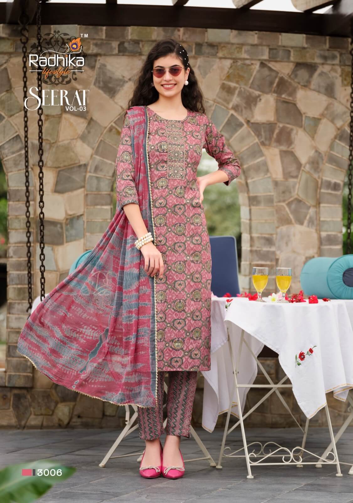 Radhika Lifestyle Seerat vol 3 Kurtis with Bottom and Dupatta collection 4