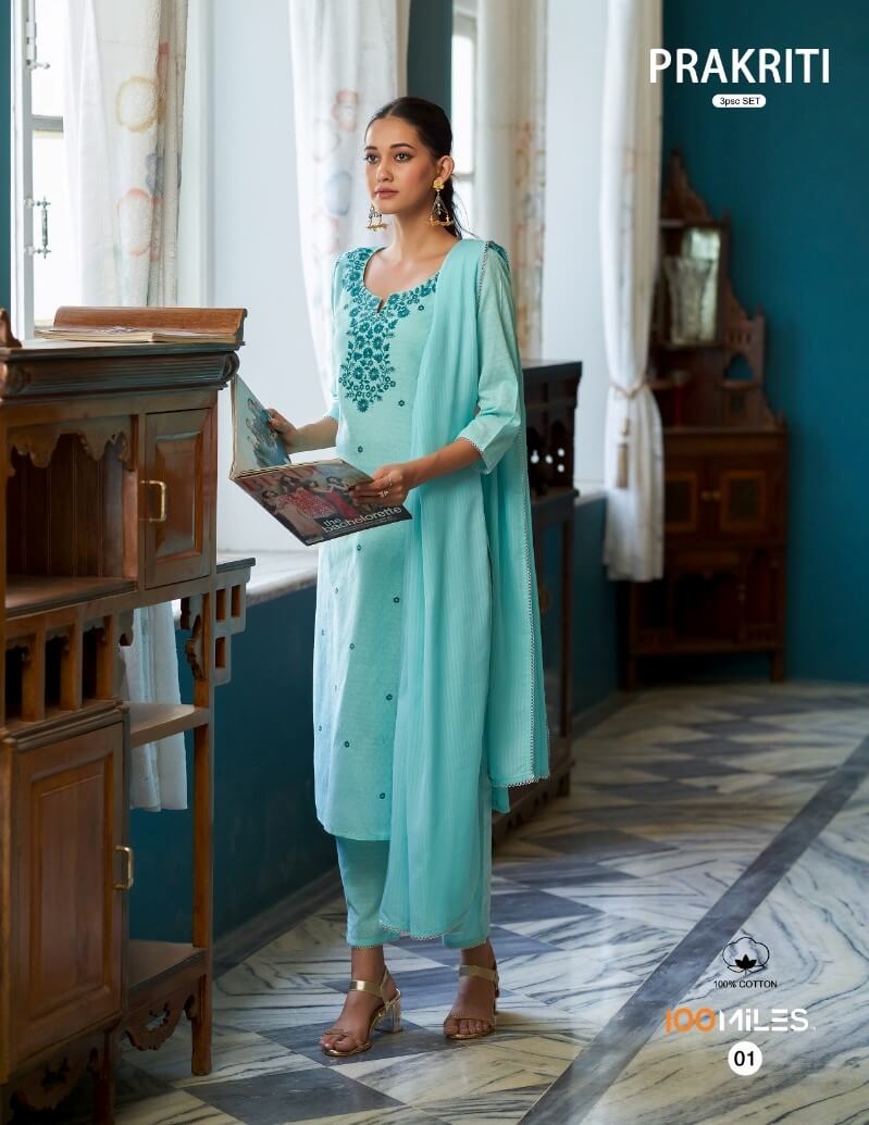 100 Miles Prakriti Cotton Salwar Kameez Catalog collection 2