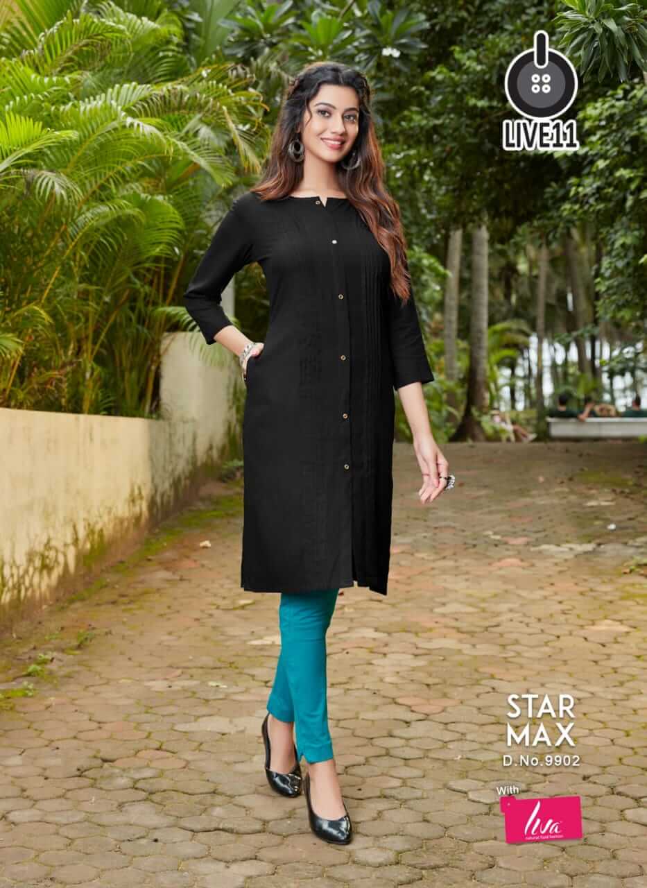 Live 11 Star Max Rayon Kurti Catalog collection 5