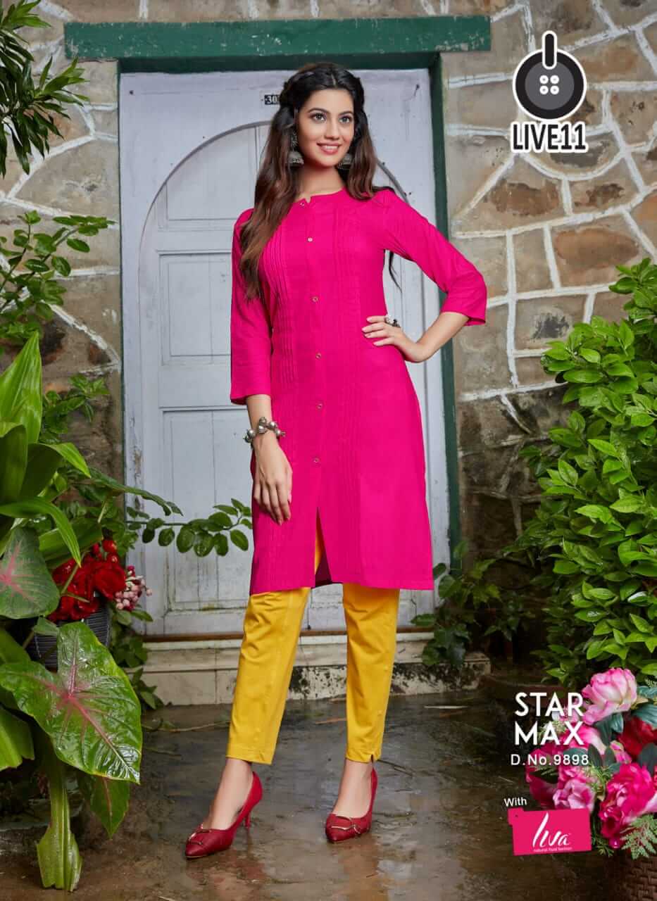 Live 11 Star Max Rayon Kurti Catalog collection 3