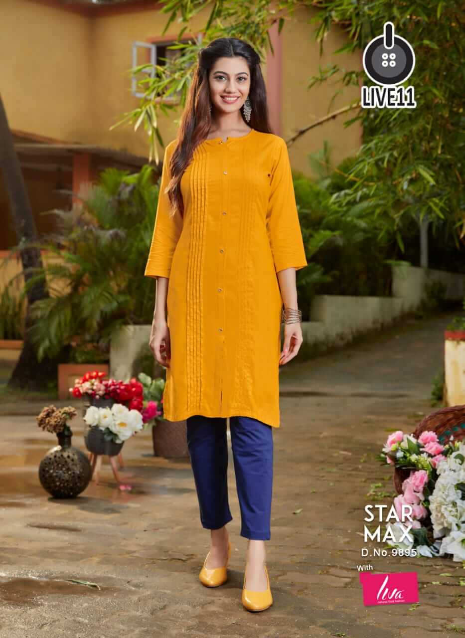 Live 11 Star Max Rayon Kurti Catalog collection 8