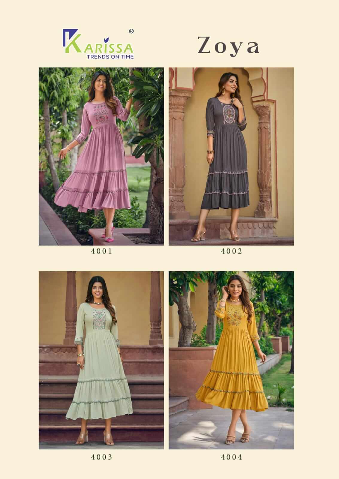 Karissa Zoya Naira Cut Midi Kurtis Catalog collection 1