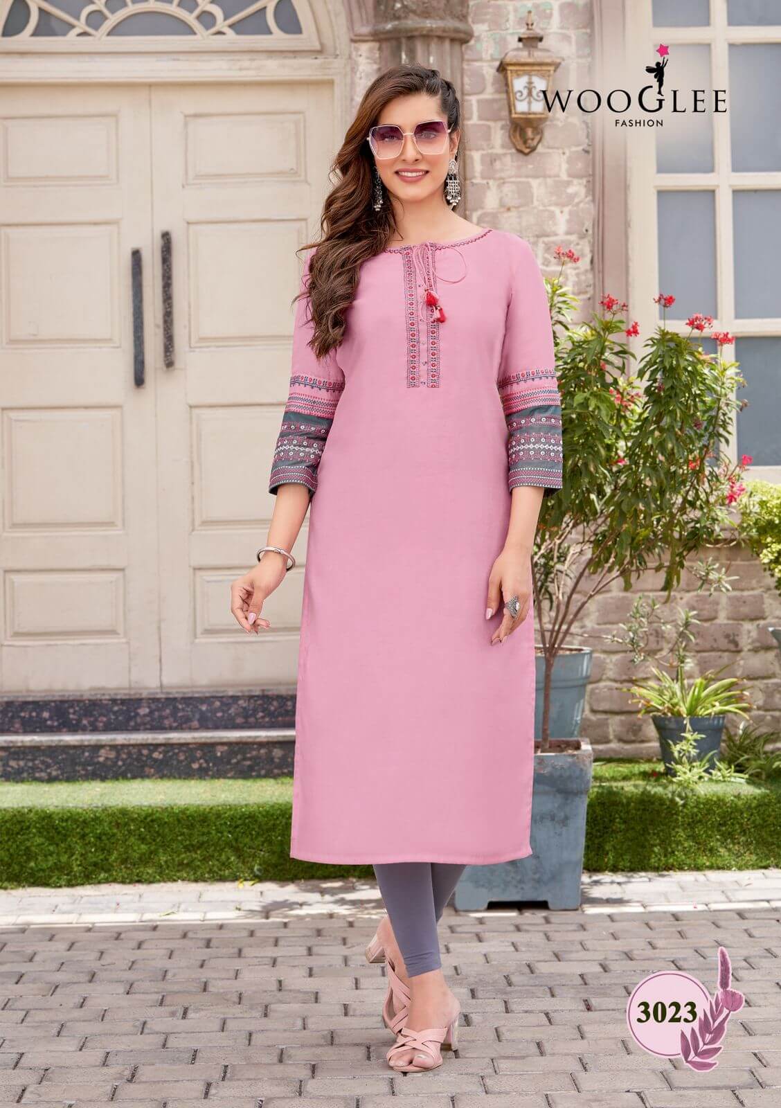 Wooglee Fashion Salonee vol 4 Straight Cut Kurti collection 4