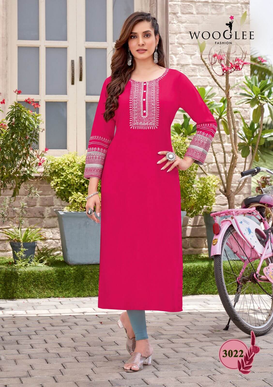 Wooglee Fashion Salonee vol 4 Straight Cut Kurti collection 1