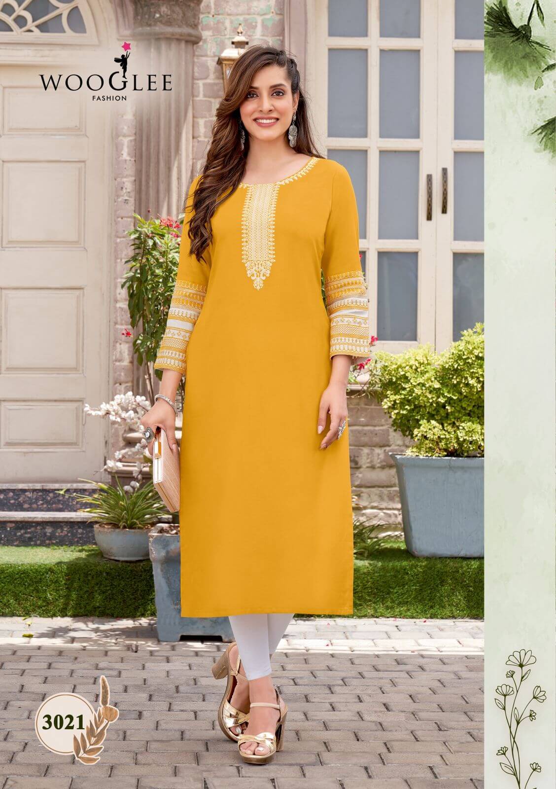 Wooglee Fashion Salonee vol 4 Straight Cut Kurti collection 7