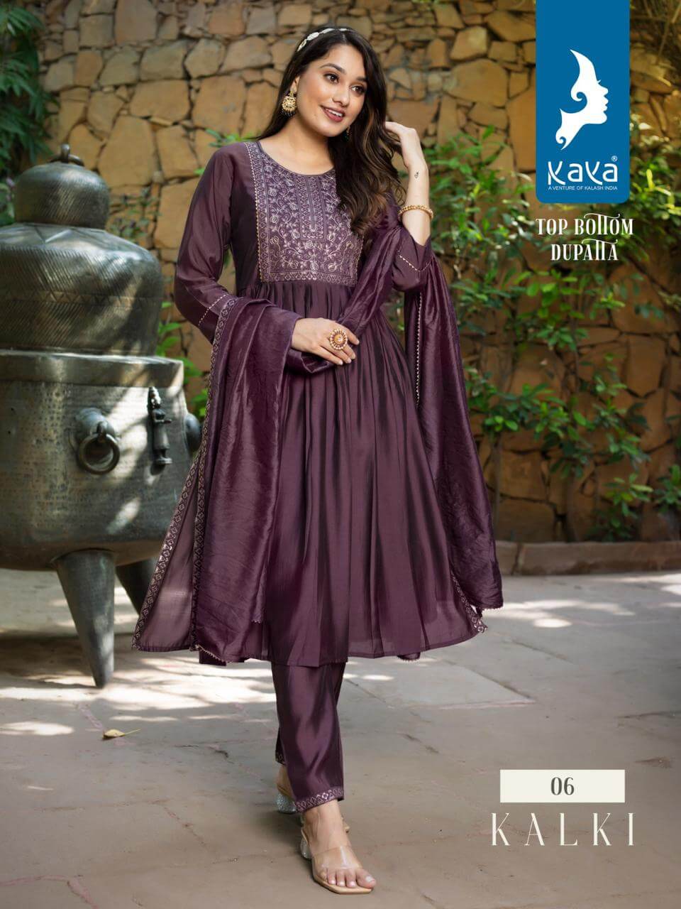 Kaya Kalki Naira Cut Kurti with bottom and Dupatta Set collection 5