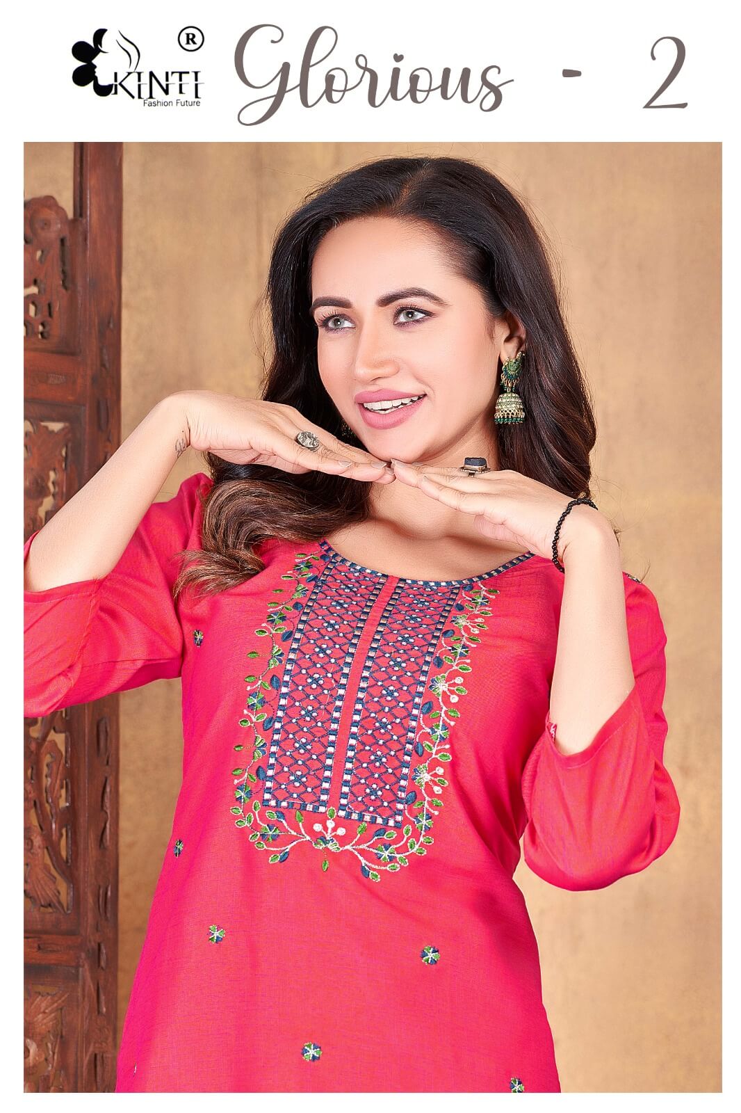 Kinti Glorious vol 2 Straight Cut Kurti Catalog collection 7