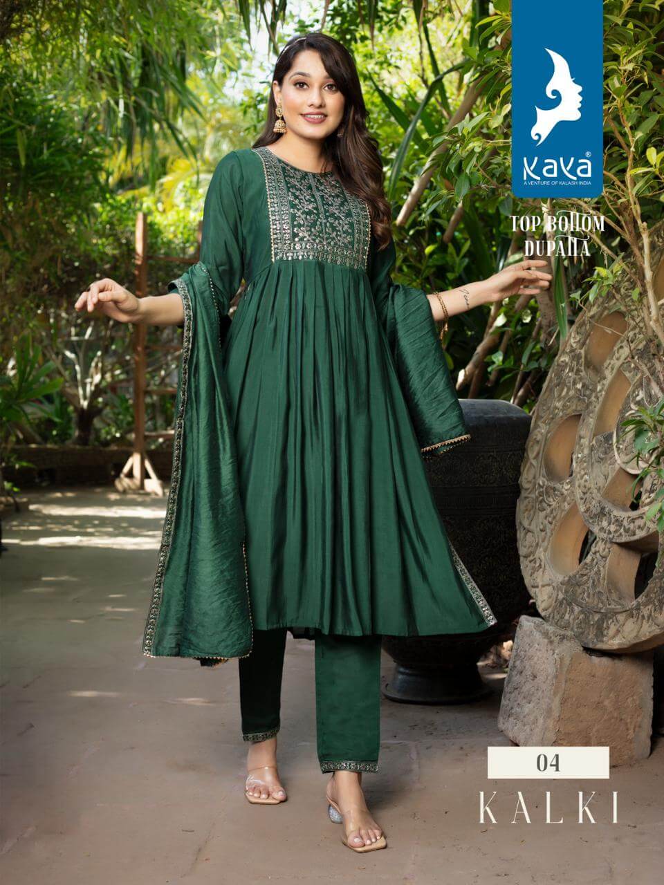 Kaya Kalki Naira Cut Kurti with bottom and Dupatta Set collection 6