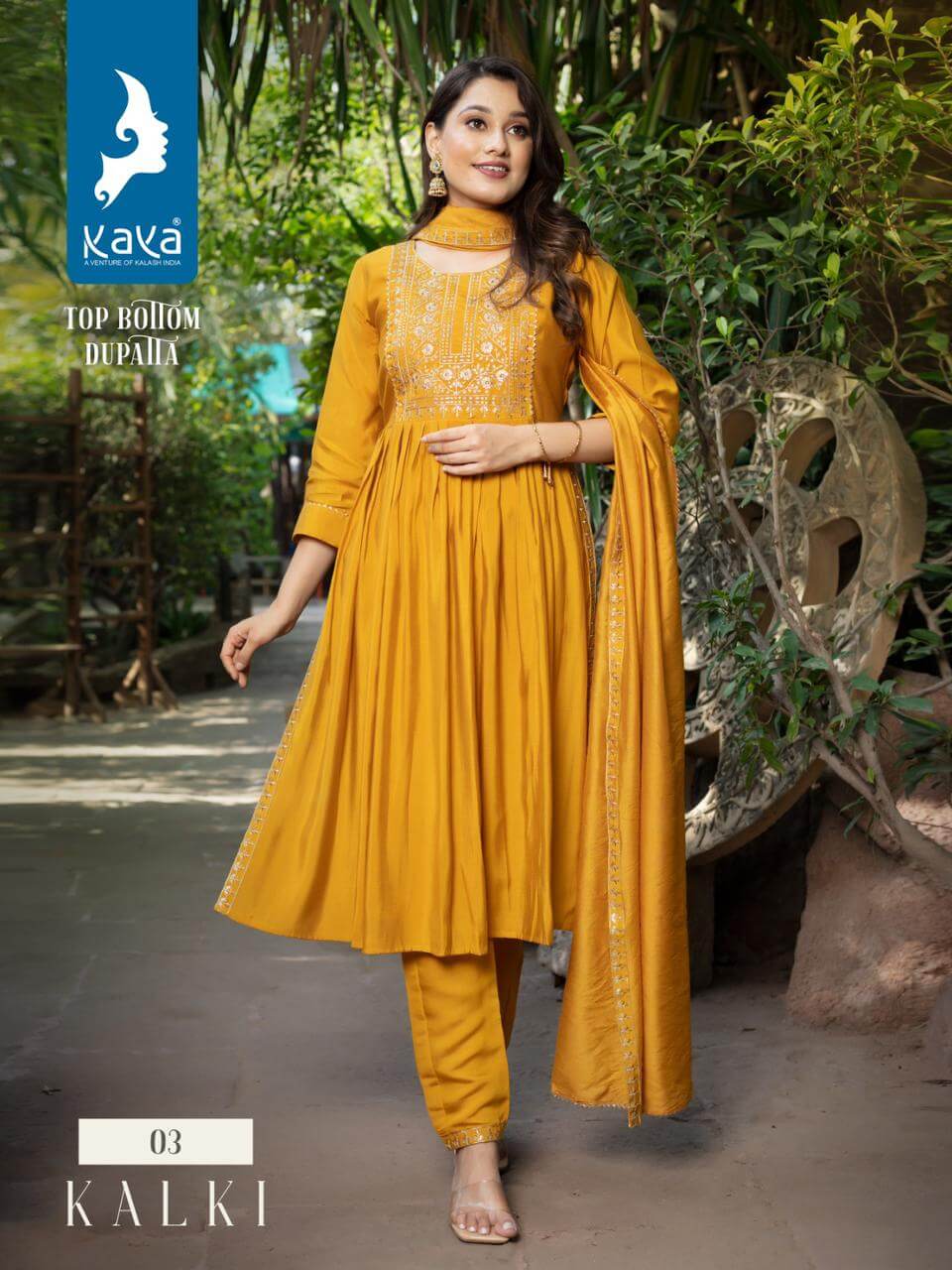 Kaya Kalki Naira Cut Kurti with bottom and Dupatta Set collection 2