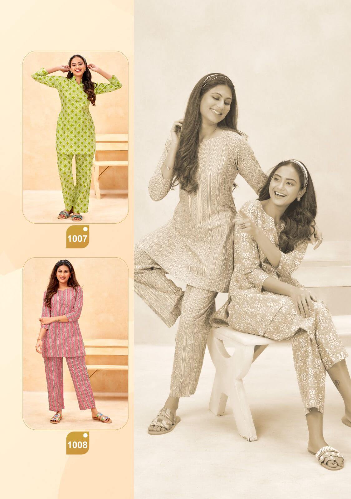 Balaji Cotton Maryam Co Ord Set Top With Bottom Catalog collection 10