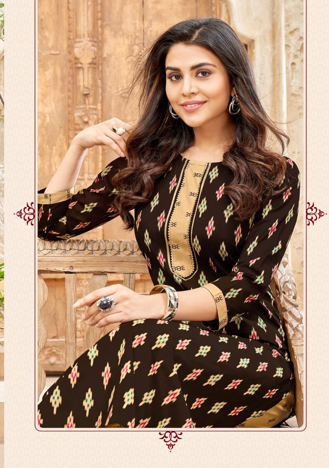 Balaji Cotton Ikkat Kurtis  with Pant Catalog collection 8