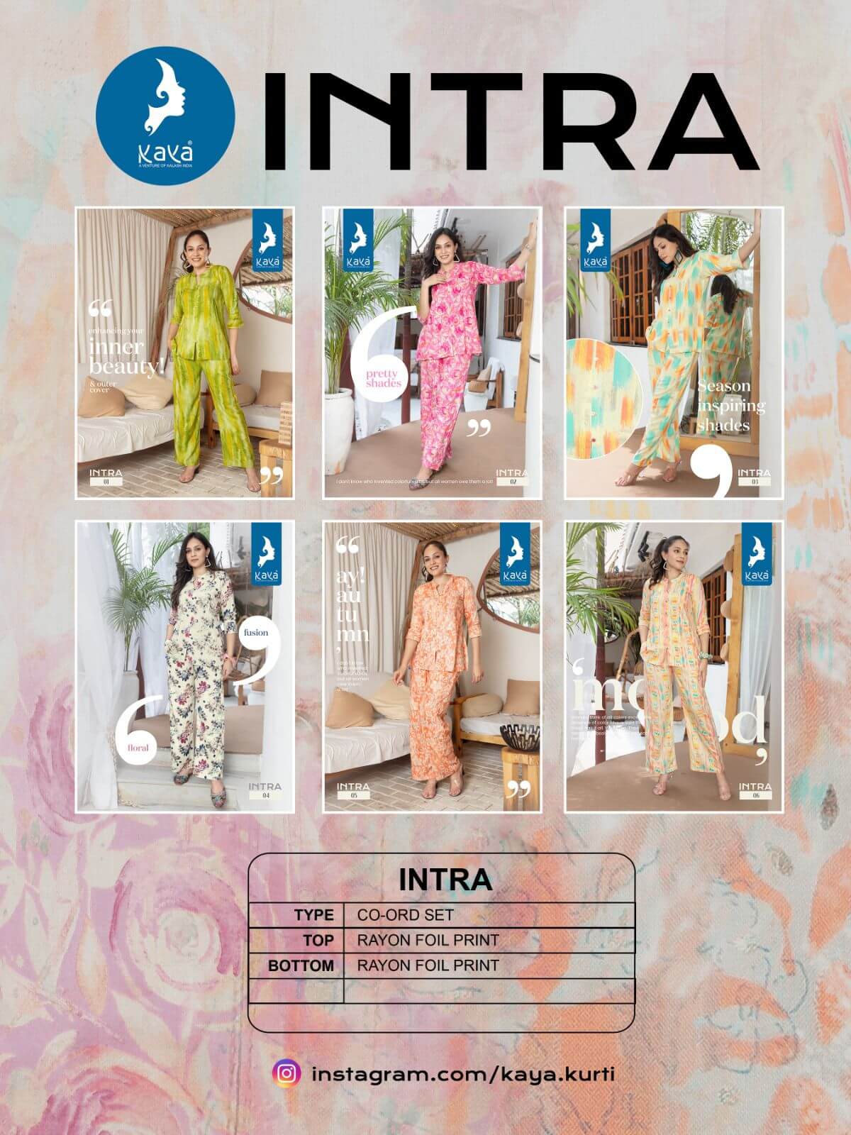 Kaya Intra Co Ord Set Kurtis with bottom Catalog collection 1