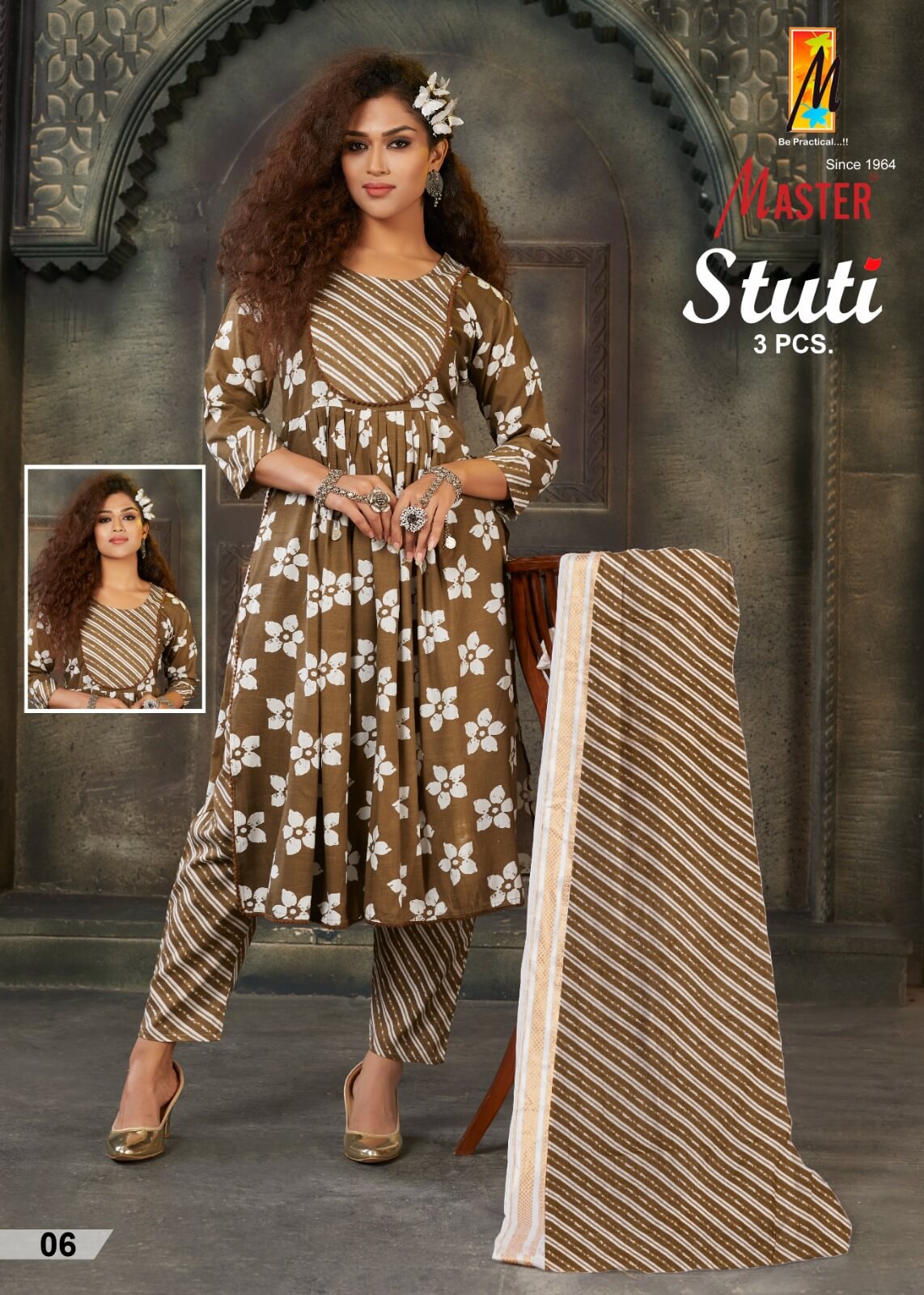 Master Stuti Naira Cut Kurti Bottom Dupatta Catalog collection 4