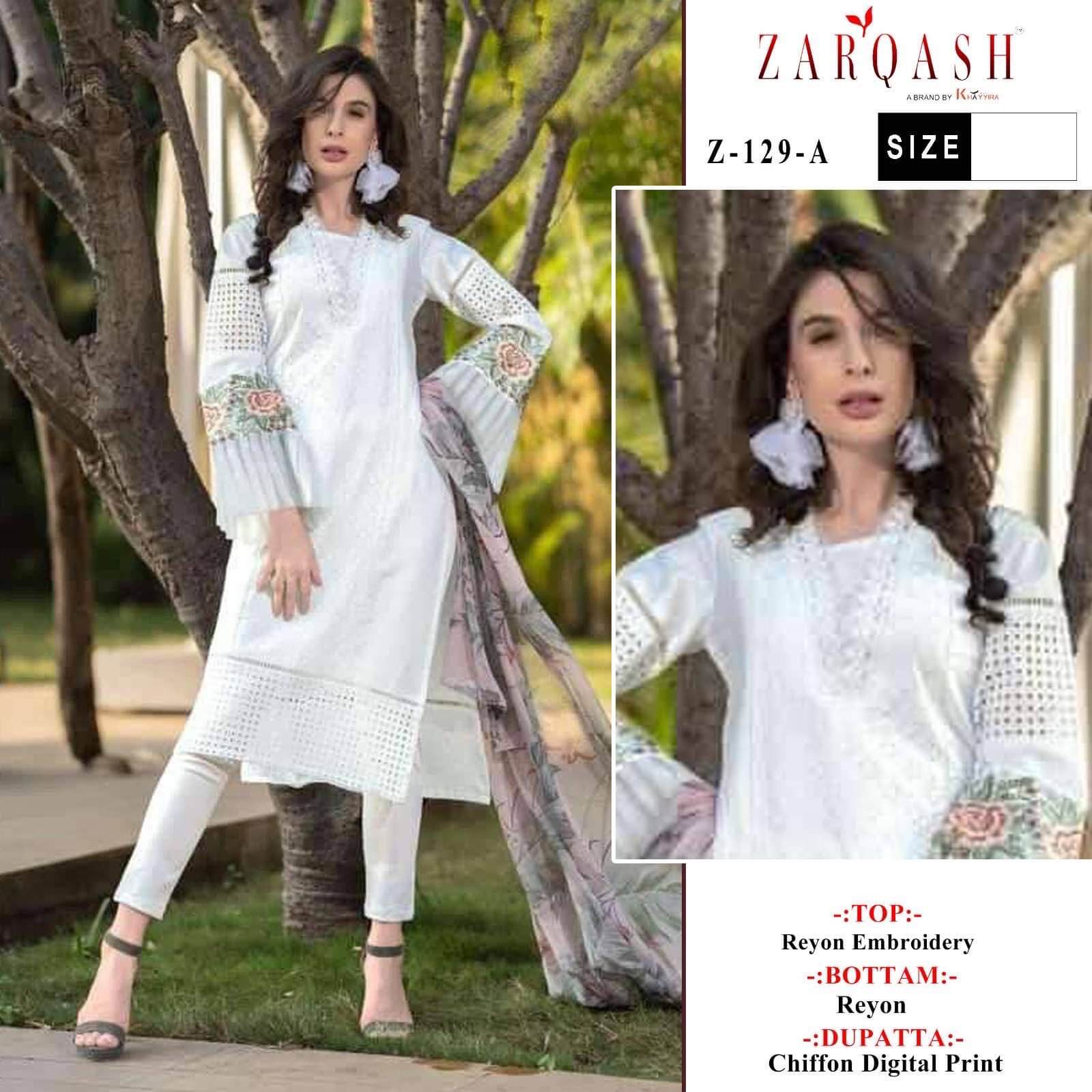 Zarqash Z 129 Pakistani Readymade  Suits Catalog collection 4