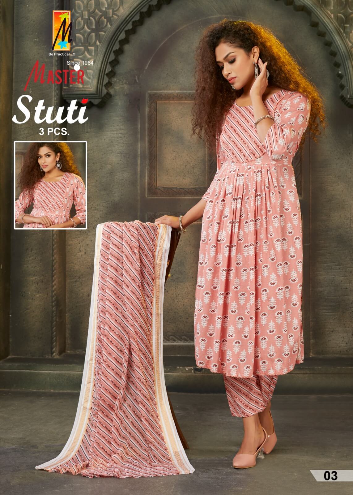 Master Stuti Naira Cut Kurti Bottom Dupatta Catalog collection 2