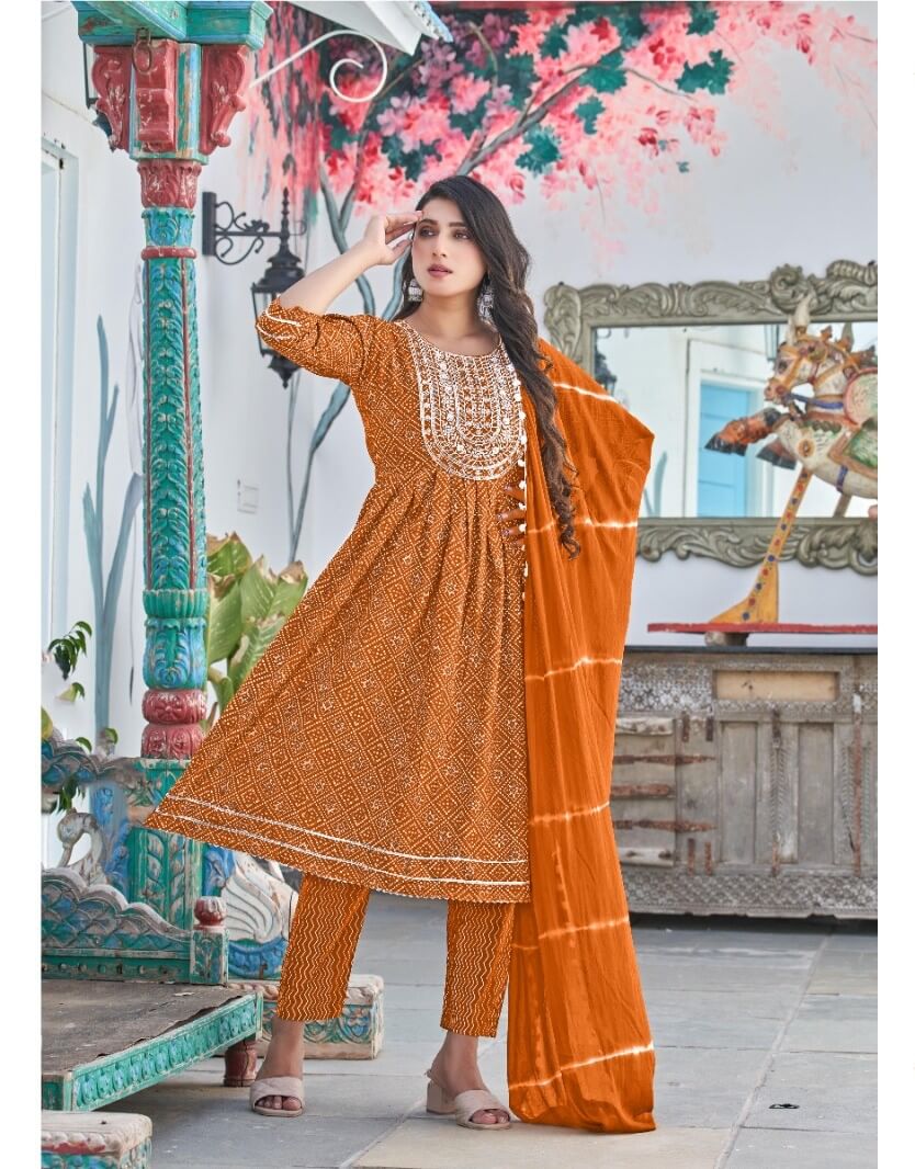 Master Pankhi Naira Cut Kurti Bottom Dupatta Catalog collection 5